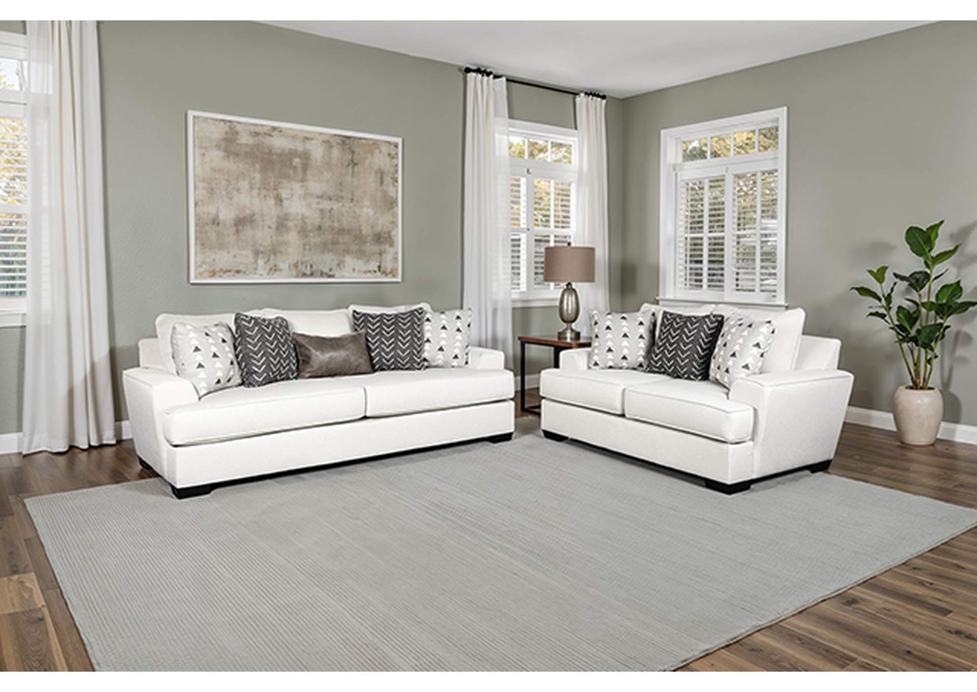 Hyde Park Oversized Sofa w/ Pillows image 1