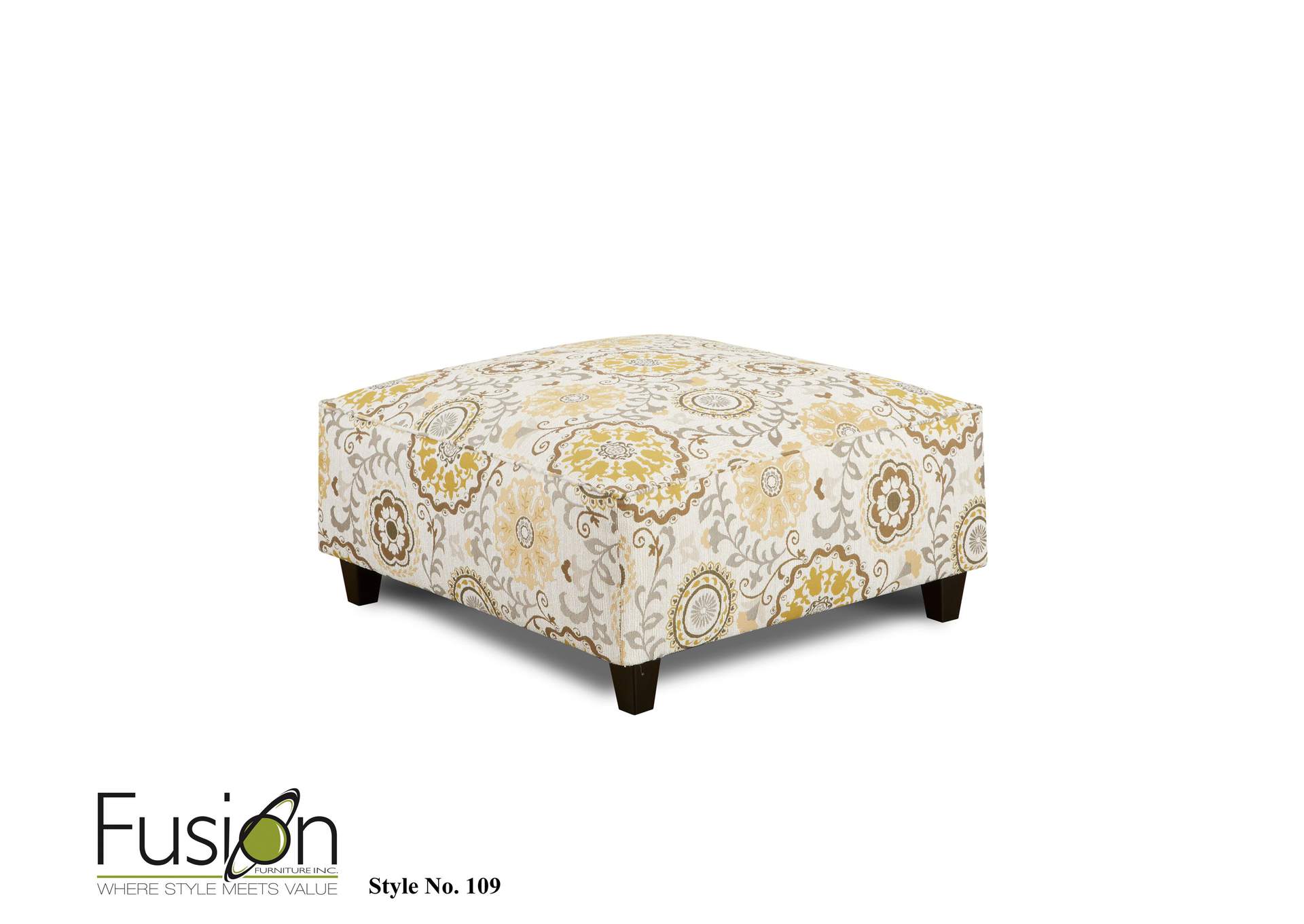 Romero Sterling (Revolution) Alpenrose Daisy Cocktail Ottoman image 1