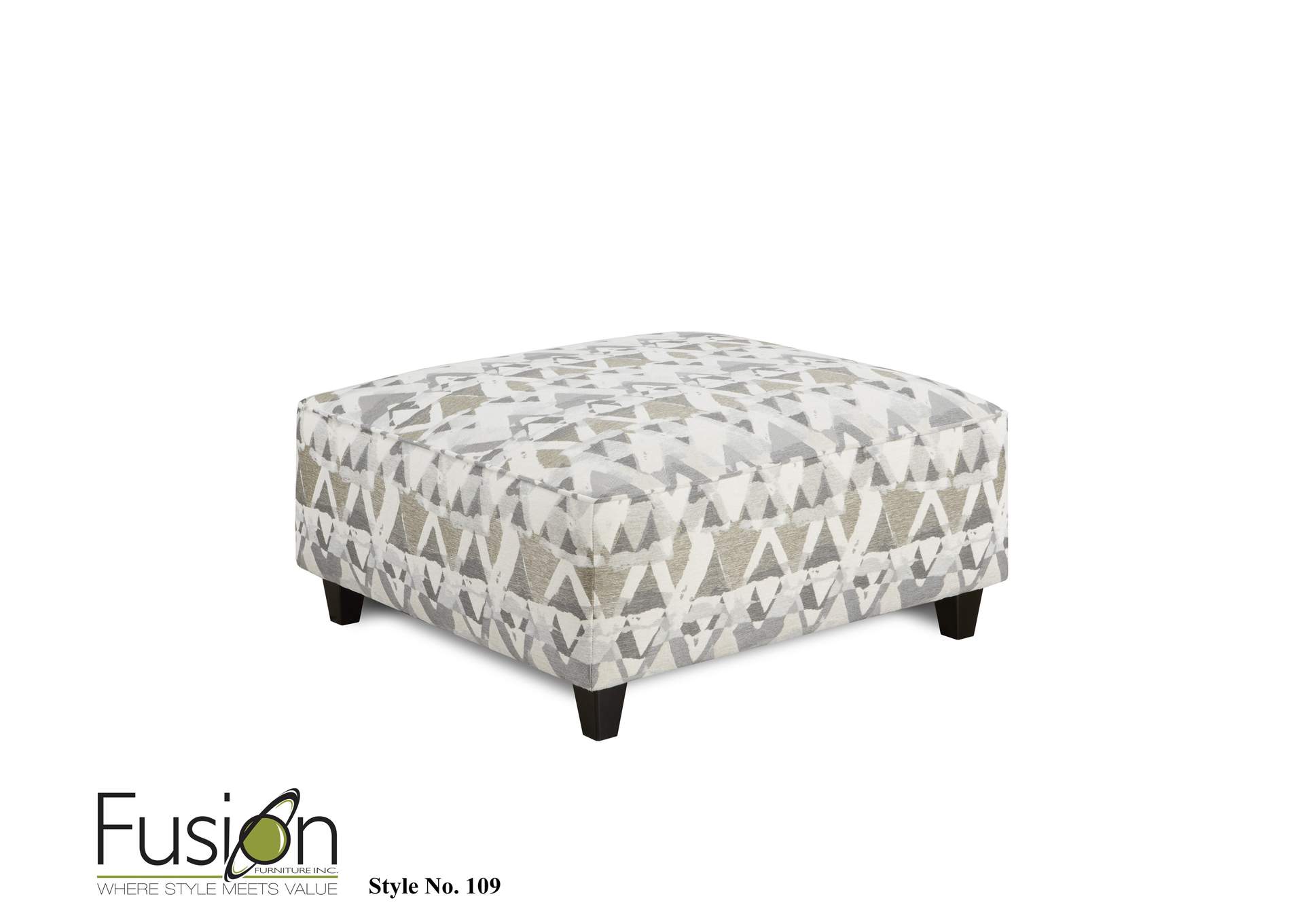 Alton Silver Mountain View Cement Cocktail Ottoman image 1