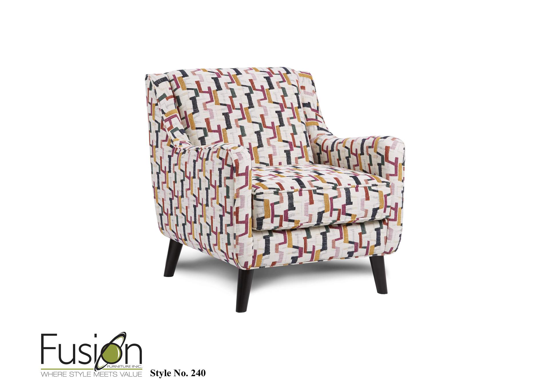 Theron Indigo Fiddlesticks Confetti Accent Chair image 1