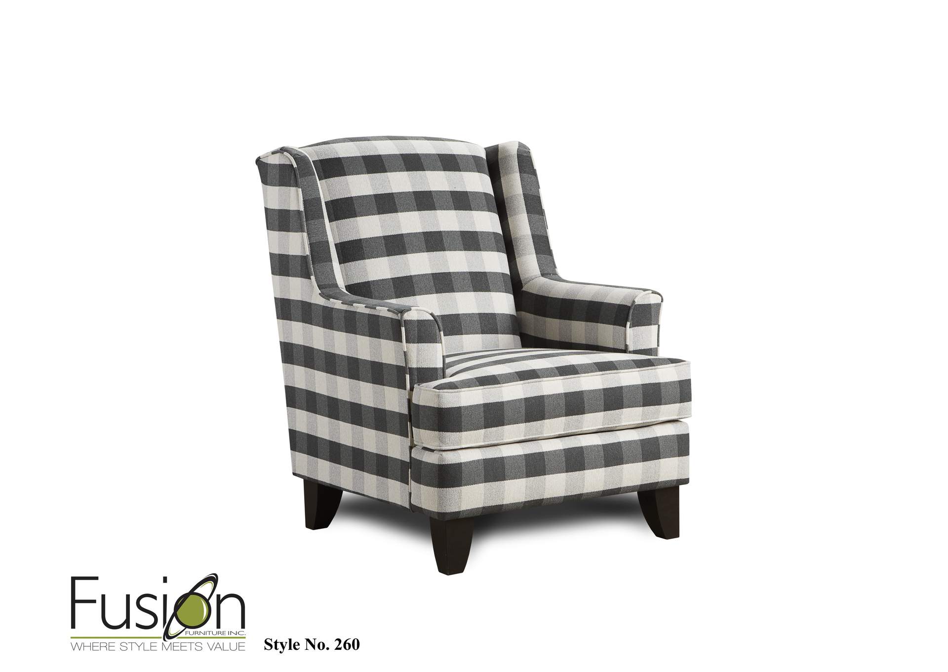 Popstitch Shell (Livesmart) Brock Charcoal Accent Chair image 1