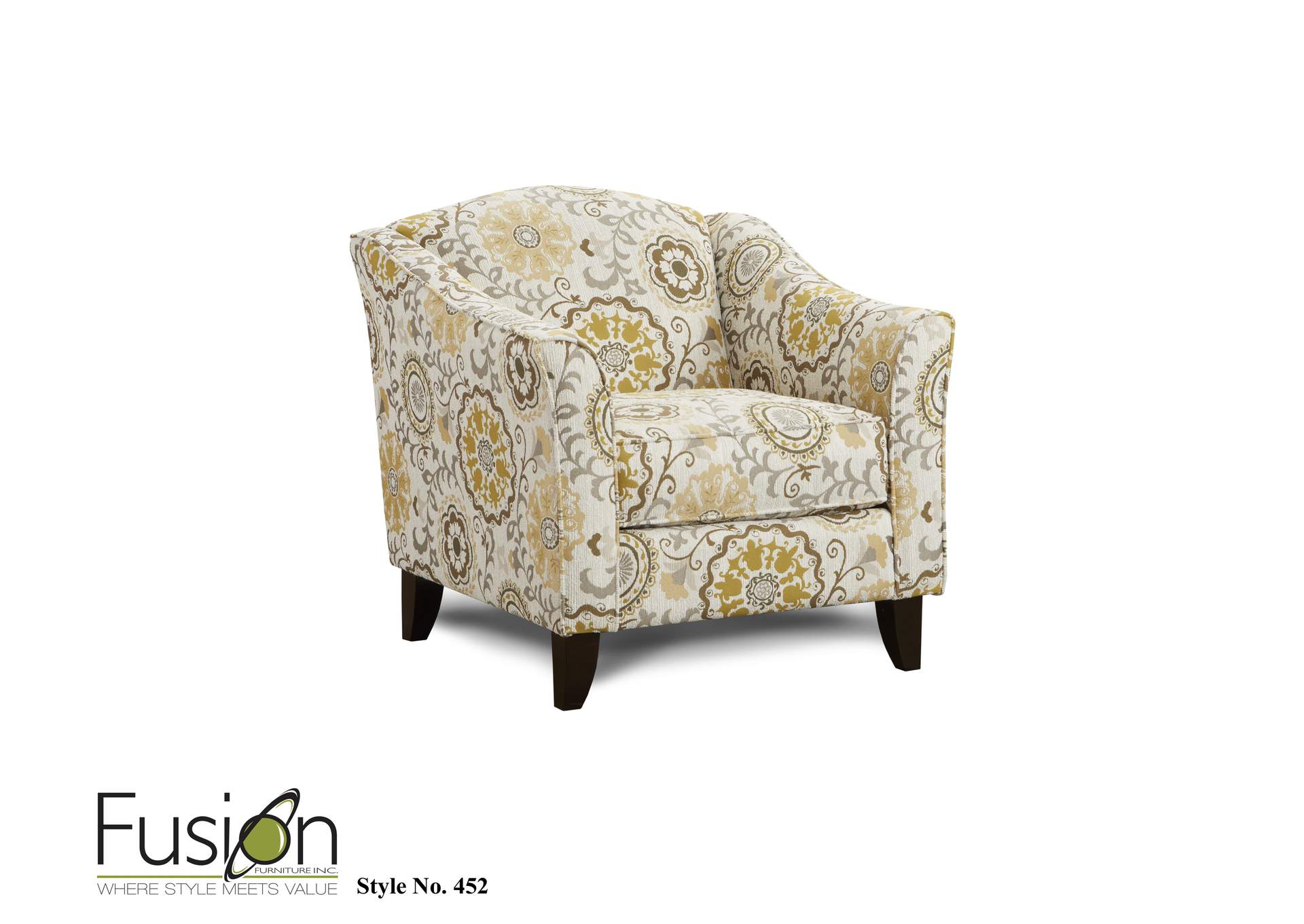 Romero Sterling (Revolution) Alpenrose Daisy Accent Chair image 1