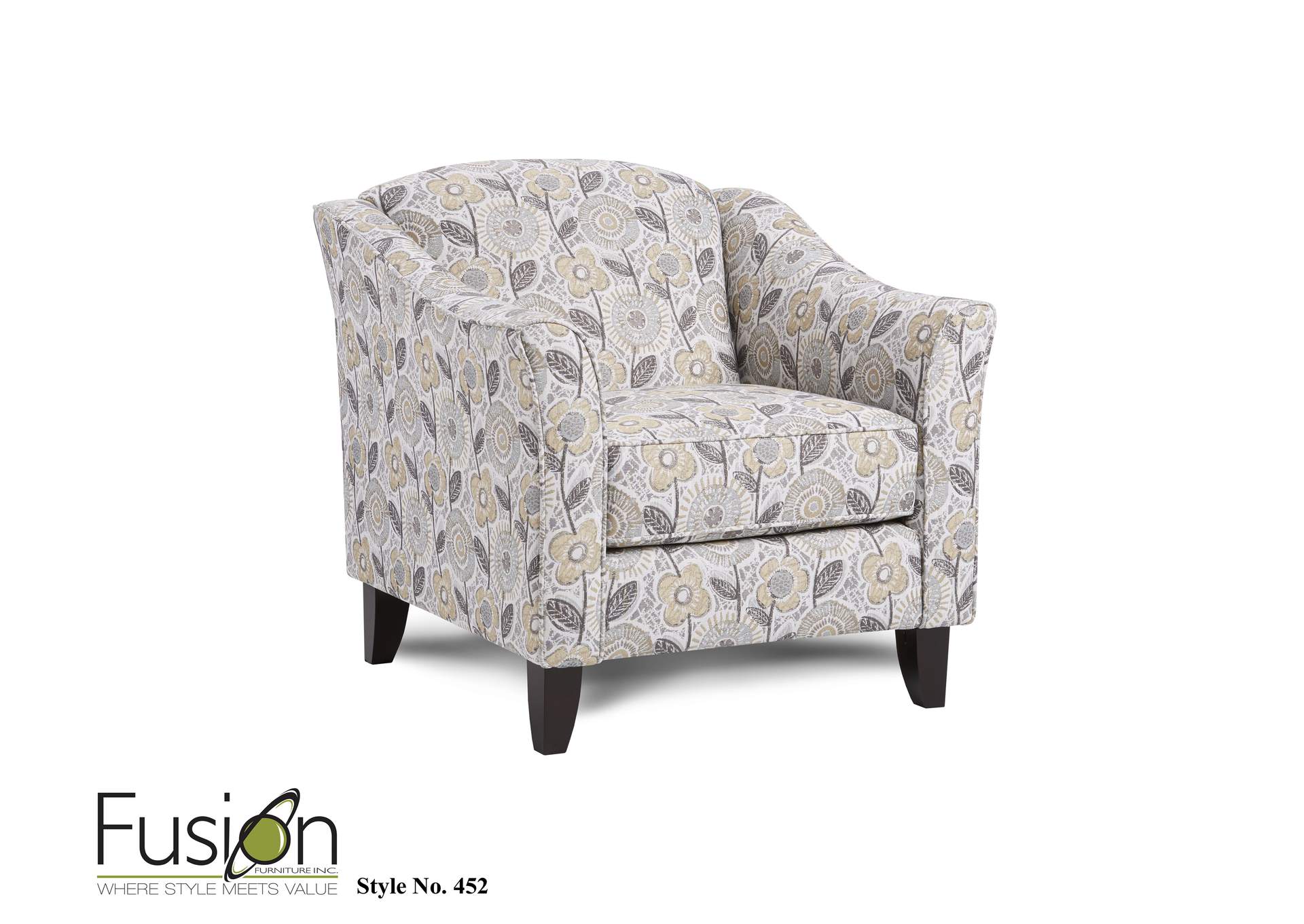 Vandy Heather Quick Silver Accent Chair image 1