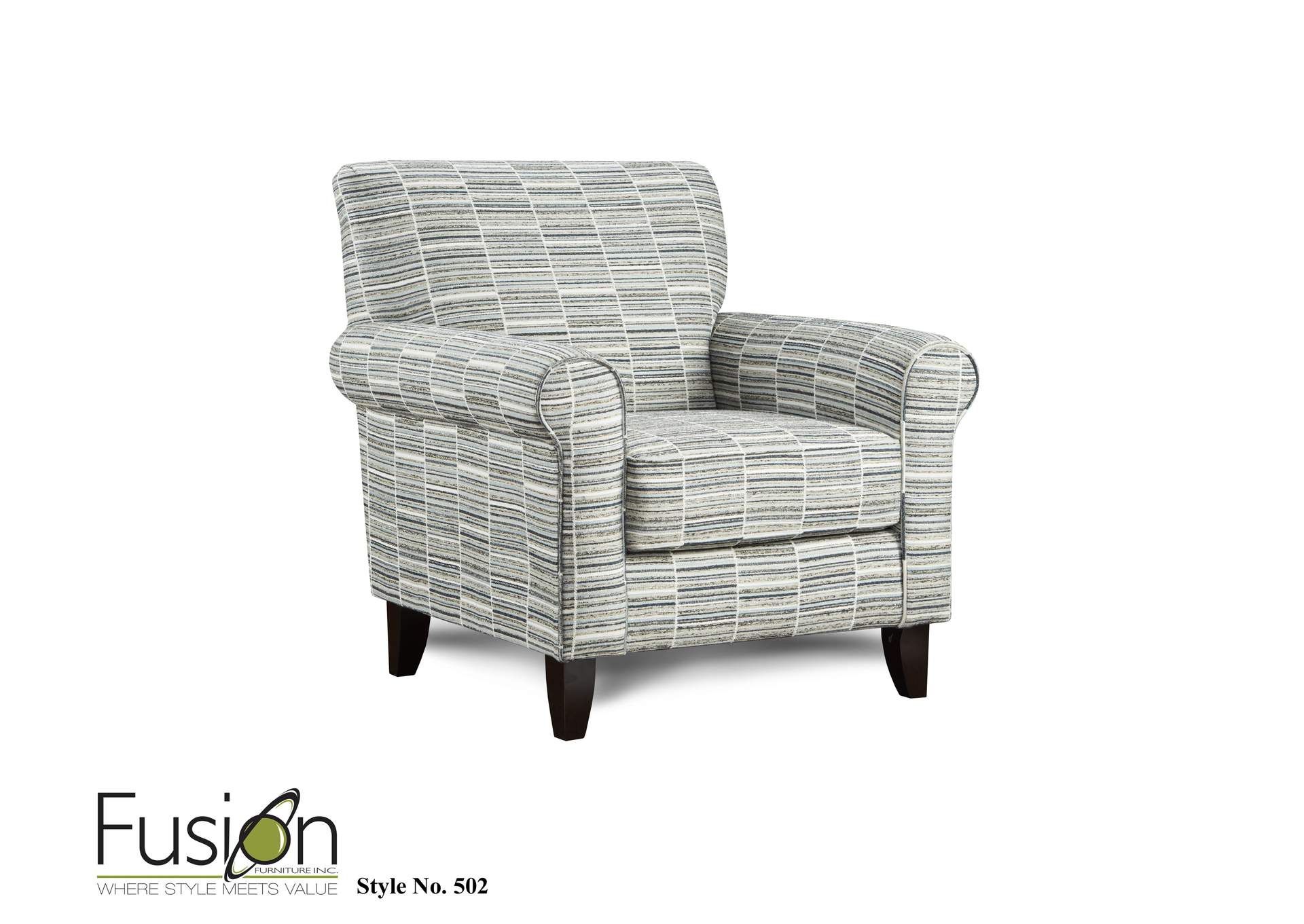 Tnt Charcoal Byzantine Blue Accent Chair image 1