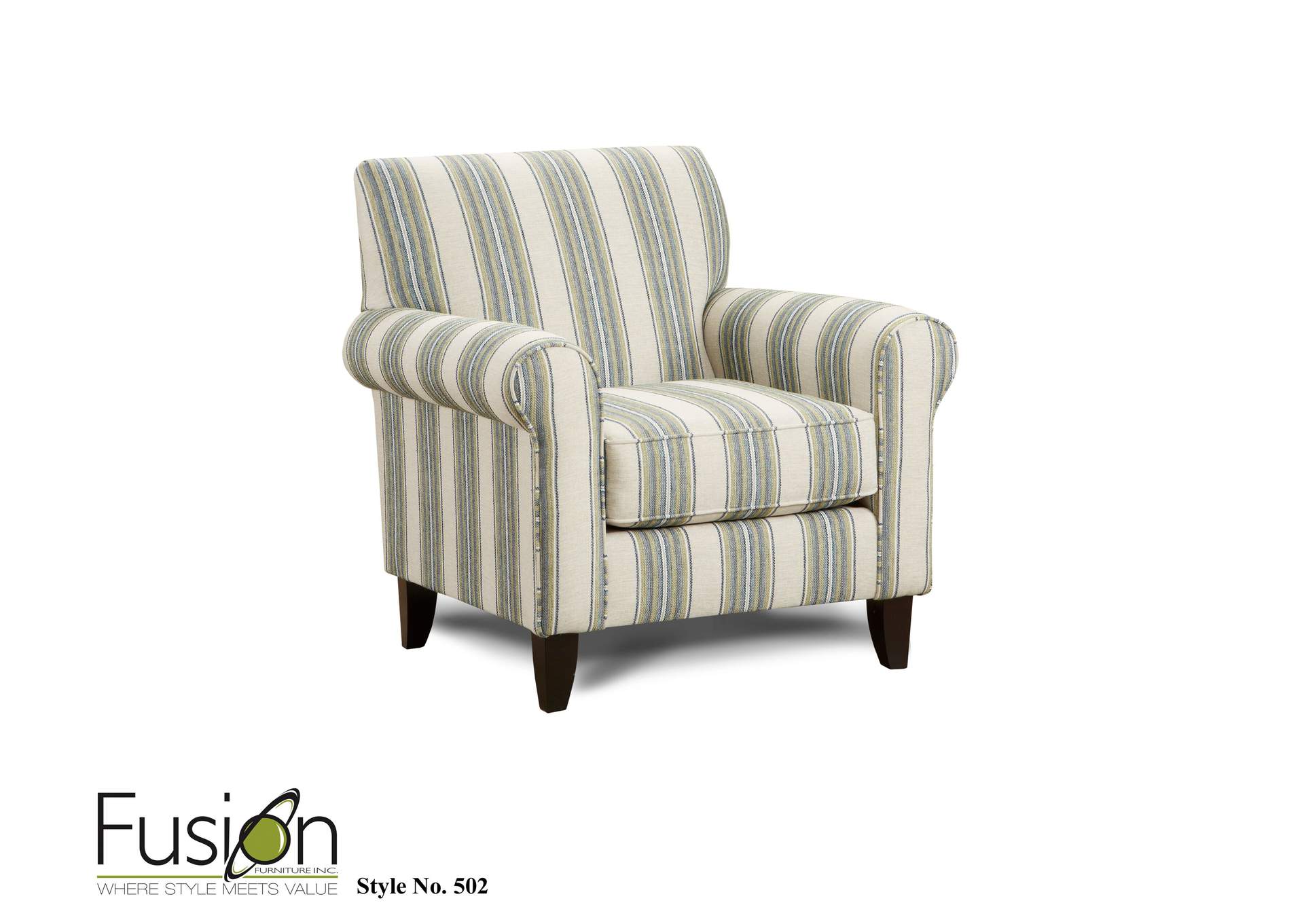 Thrillist Fog (Sustain) Sharpei Lagoon Accent Chair image 1