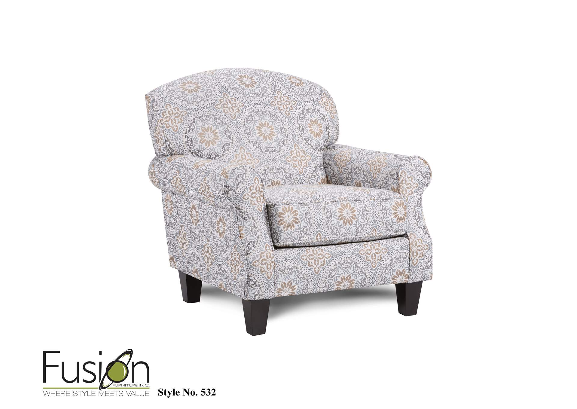 Bates Nickle Evanwood Smokey Blue Accent Chair image 1