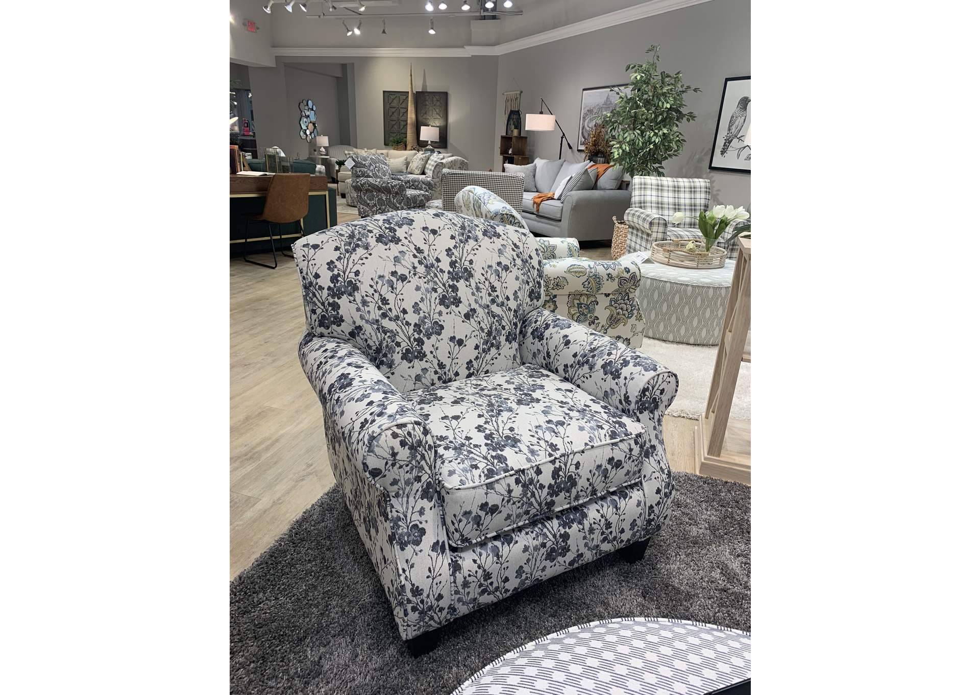 Truth Or Dare Salt (Revolution) Freesia Denim Accent Chair image 1