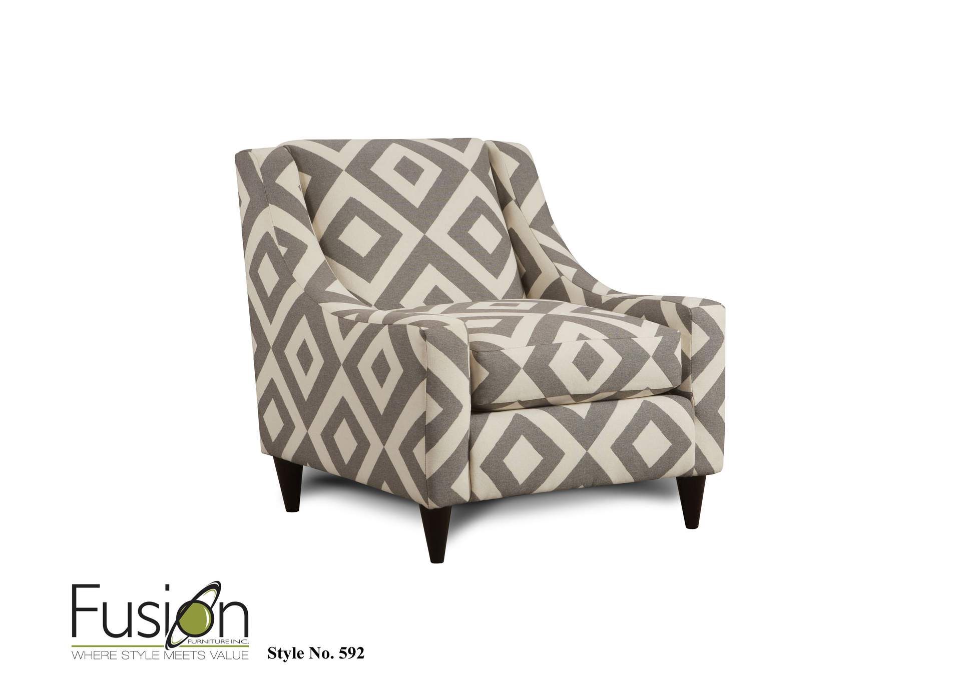 Sugarshack Glacier (Revoution) Square Charcoal Accent Chair image 1