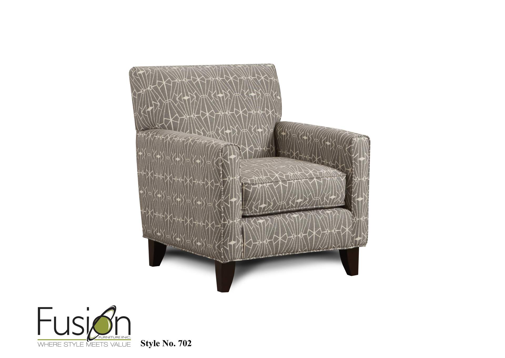Sugarshack Glacier (Revoution) Emblem Charcoal Accent Chair image 1