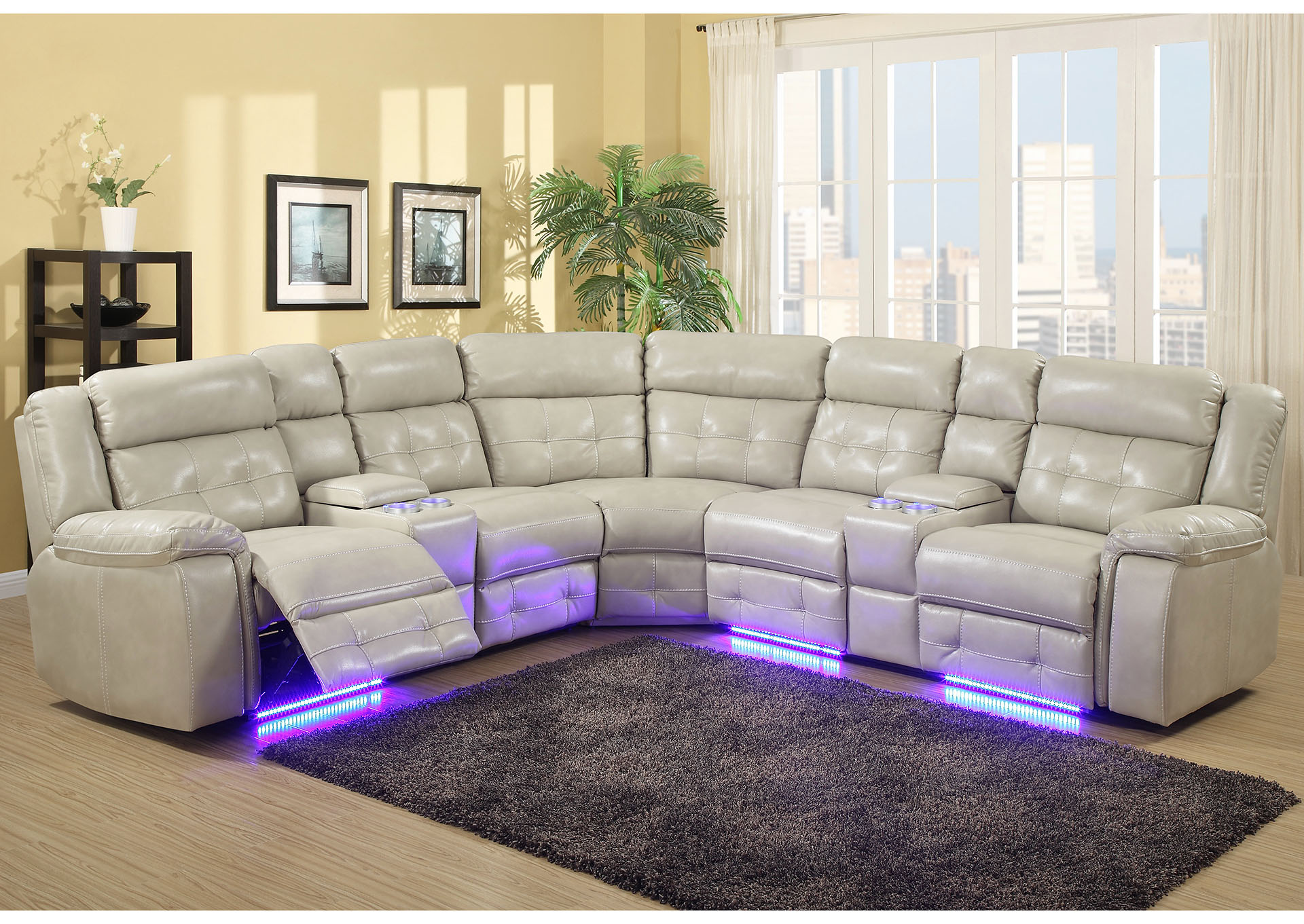 Power Beige Power Sectional image 1