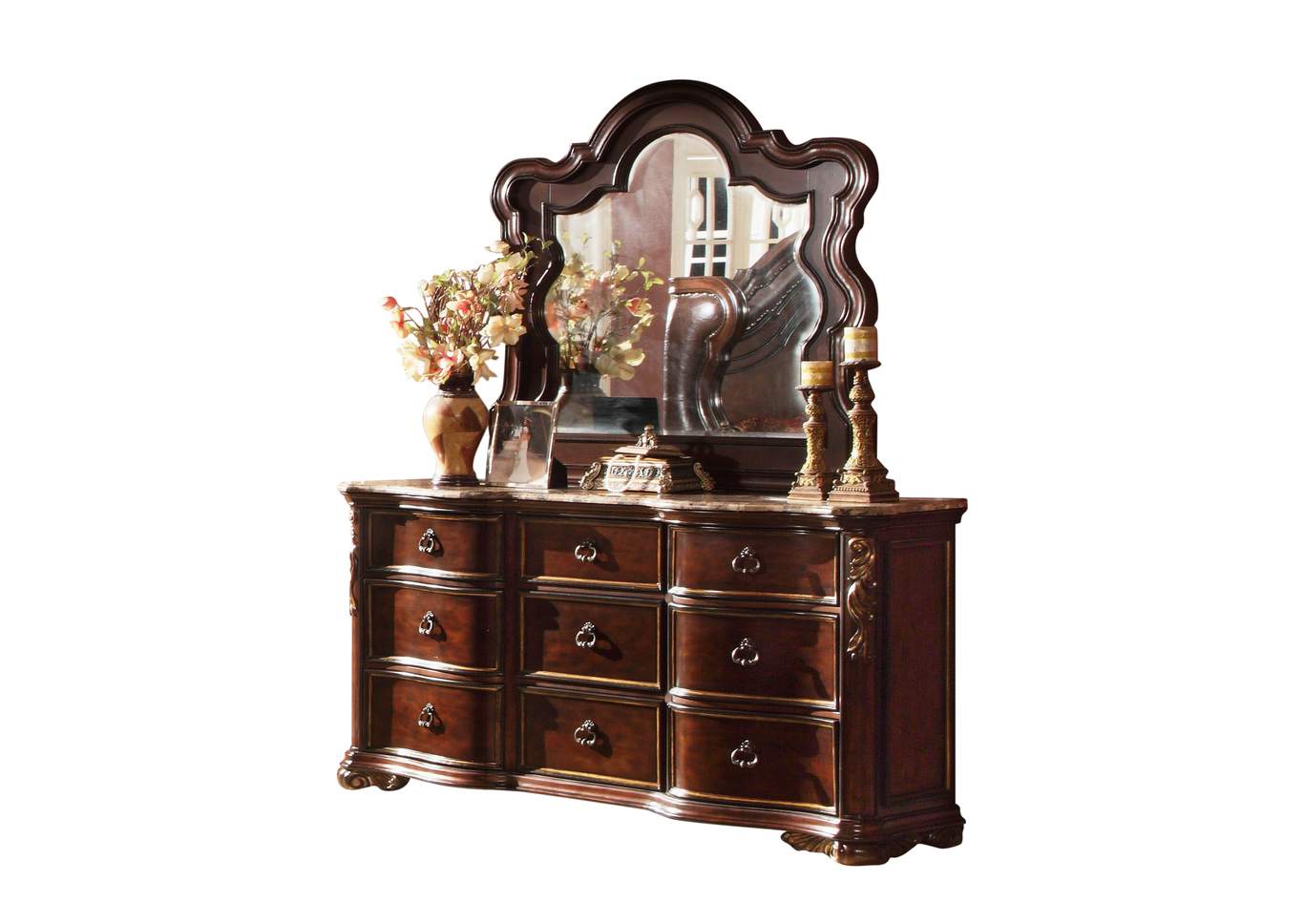 Bella Dark Walnut Mirror image 1
