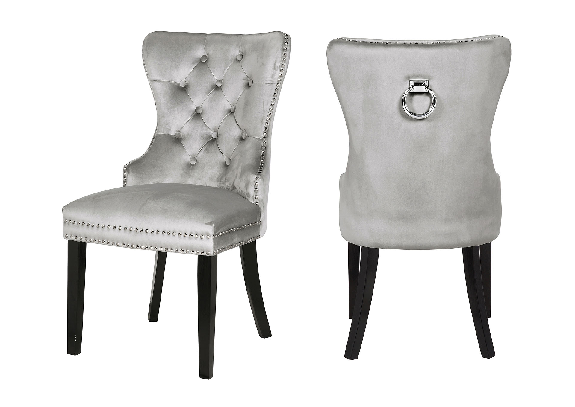 Erica Light Gray Accent Chairs / Dining Chairs image 1