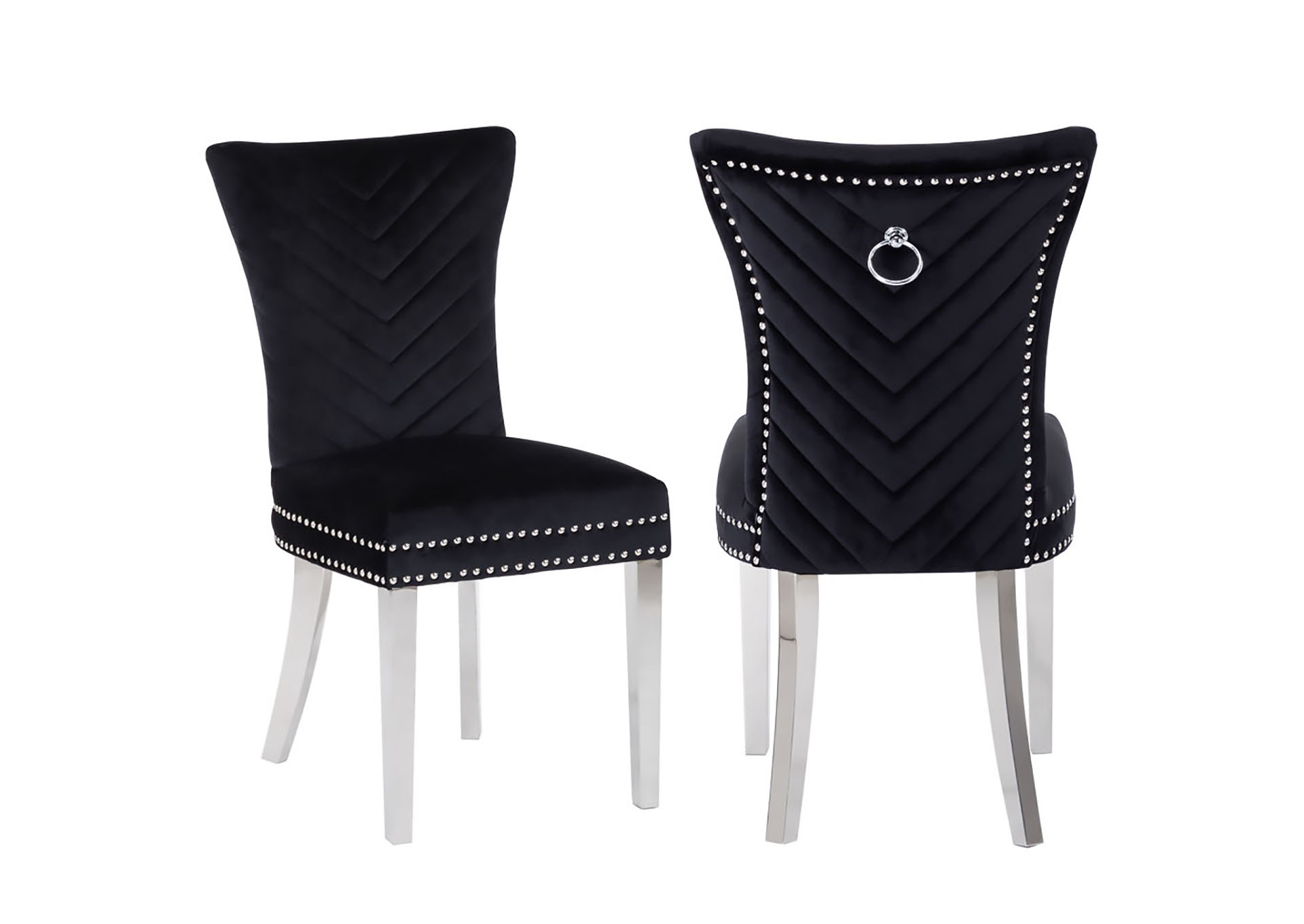 Eva Black Steel Leg Dining Chair image 1