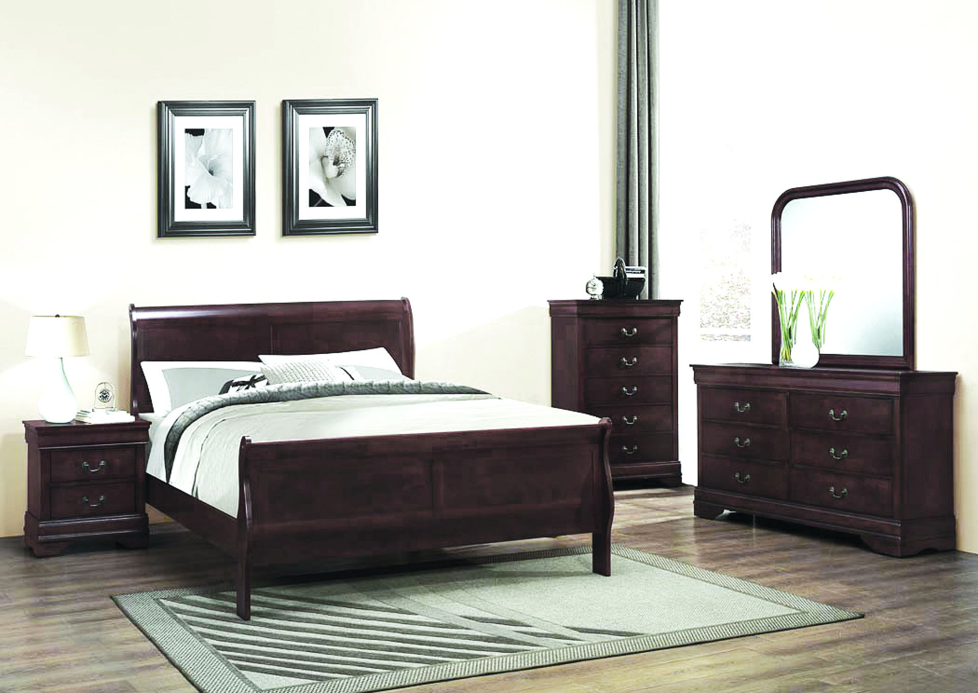 LP Espresso Dresser and Mirror image 1