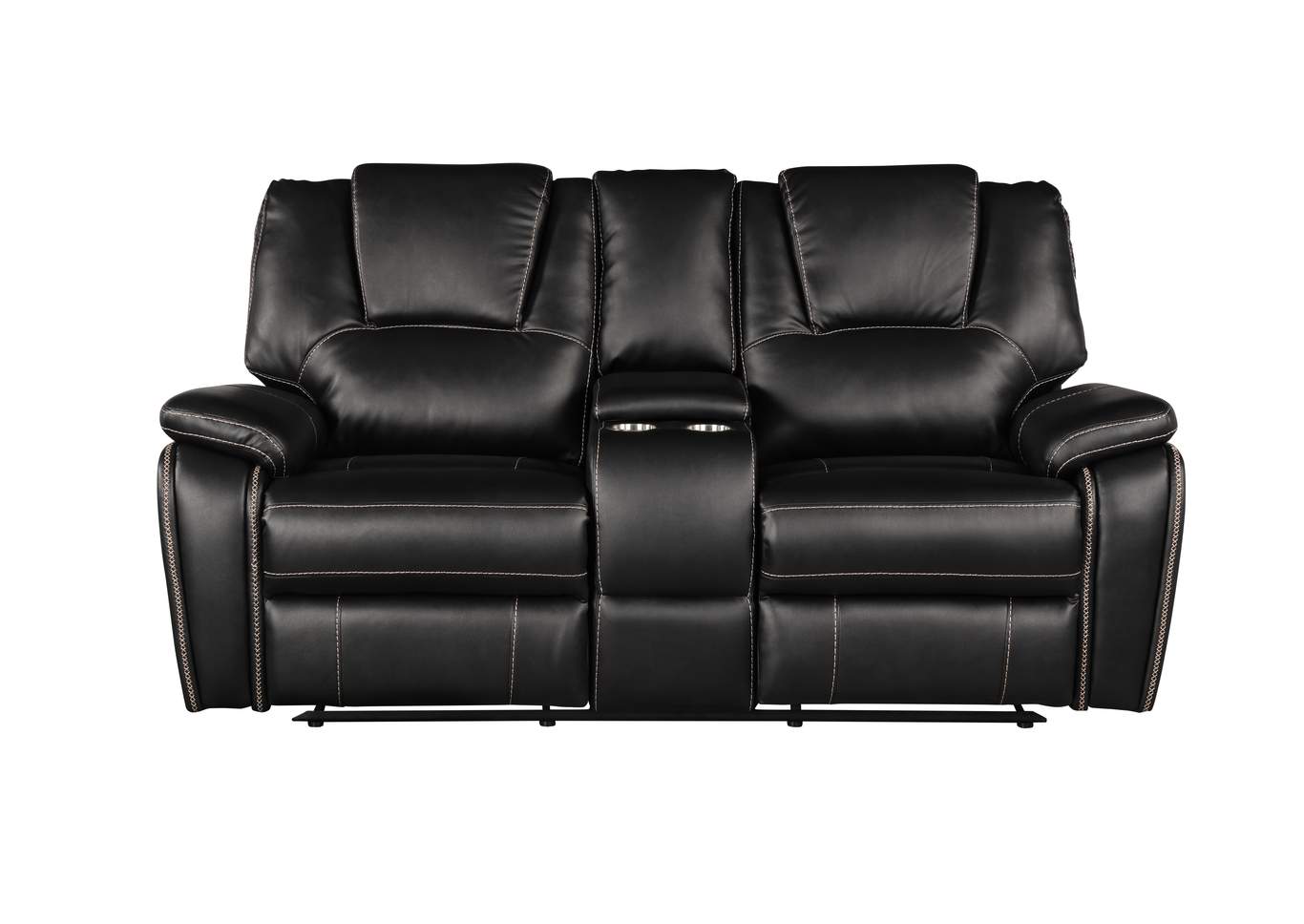 Hong Kong Black Loveseat image 1