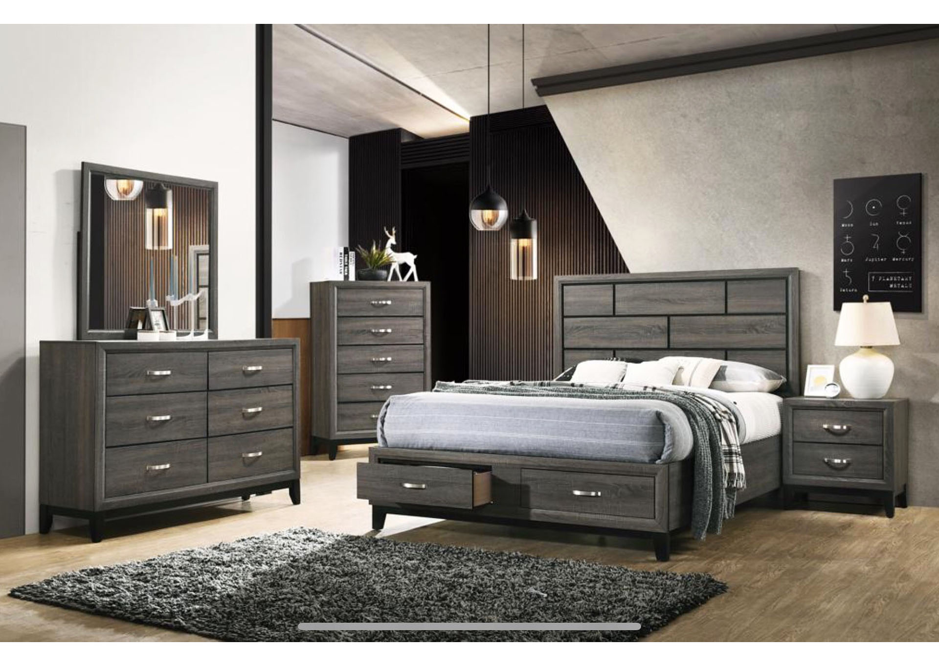 Hudson Gray Queen Bed image 3