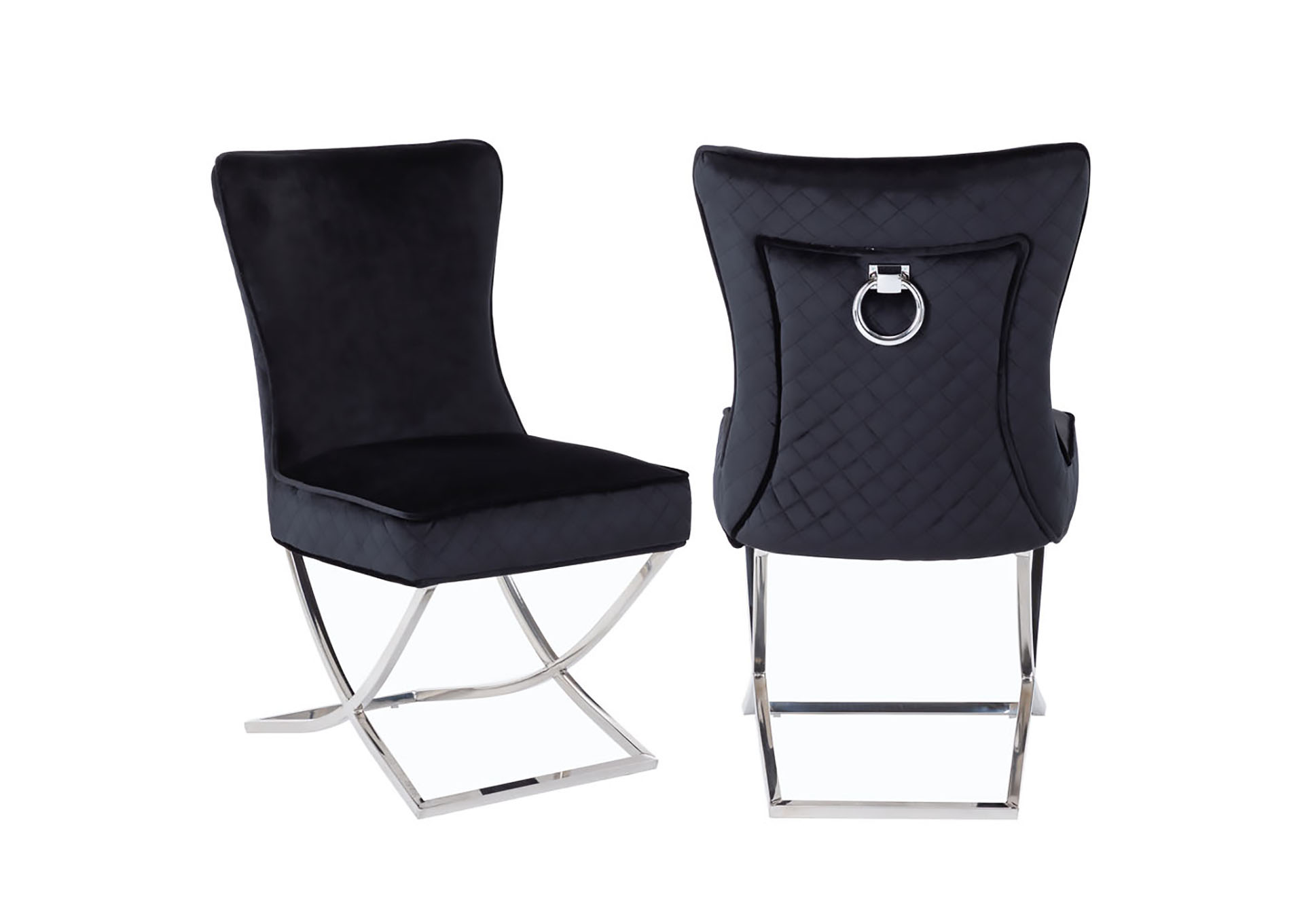Janet Black Steel Leg Dining Chair image 1