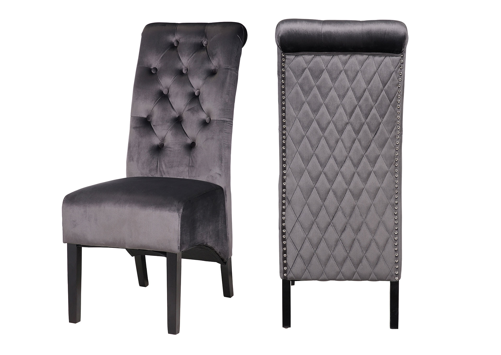 Lucy Dark Gray Accent Chairs / Dining Chairs image 1