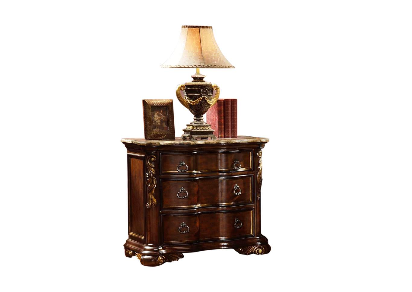 Bella Dark Walnut Nightstand image 1