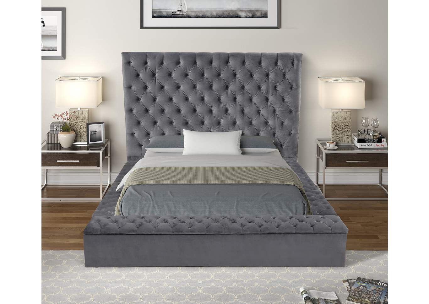 Nora Gray  Full Upholstered Bed image 1