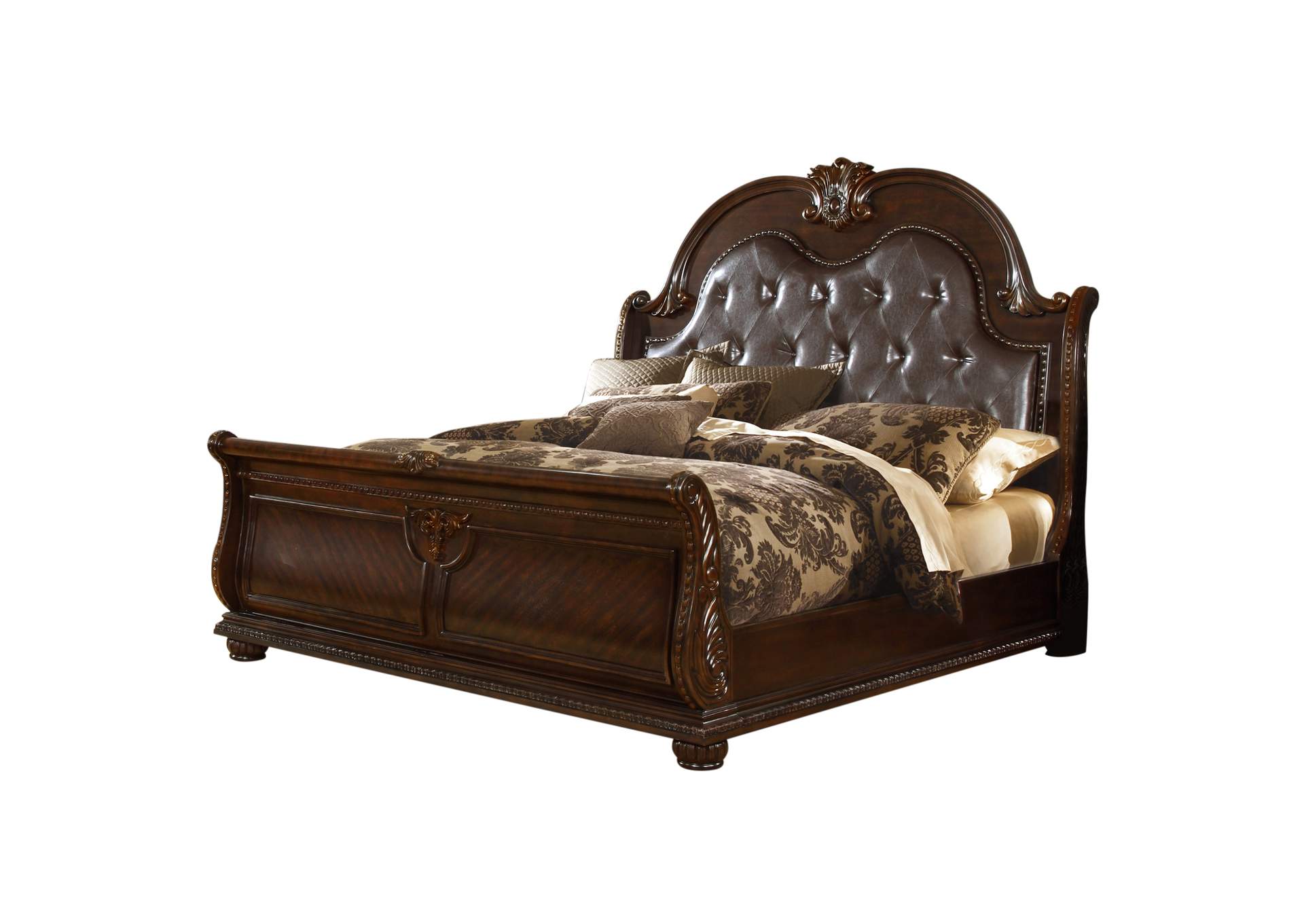 Roma Dark Walnut King Bed image 1