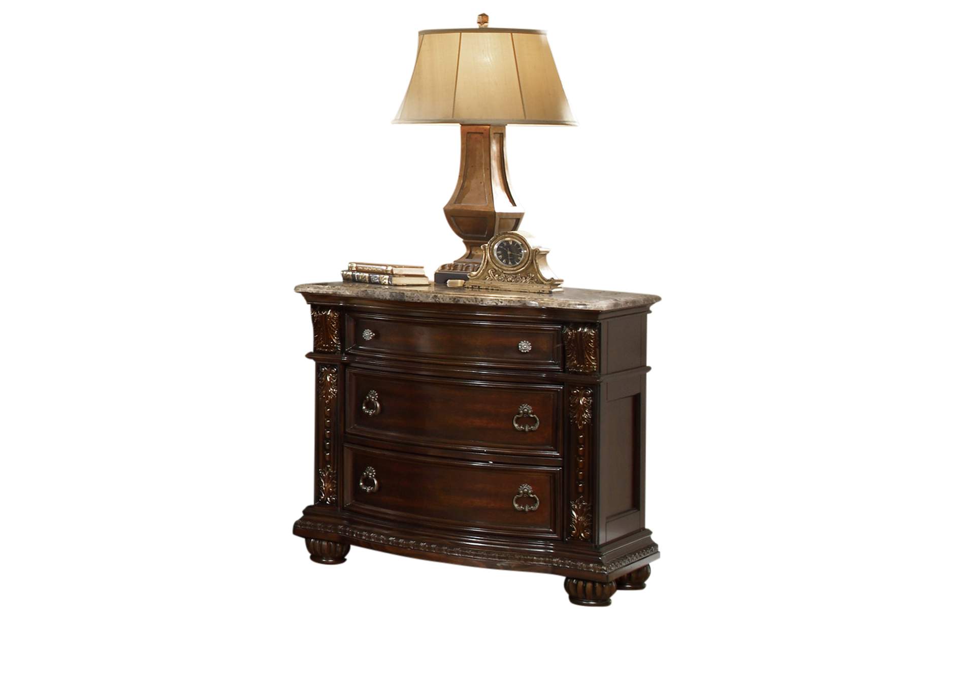 Roma Dark Walnut Nightstand image 1