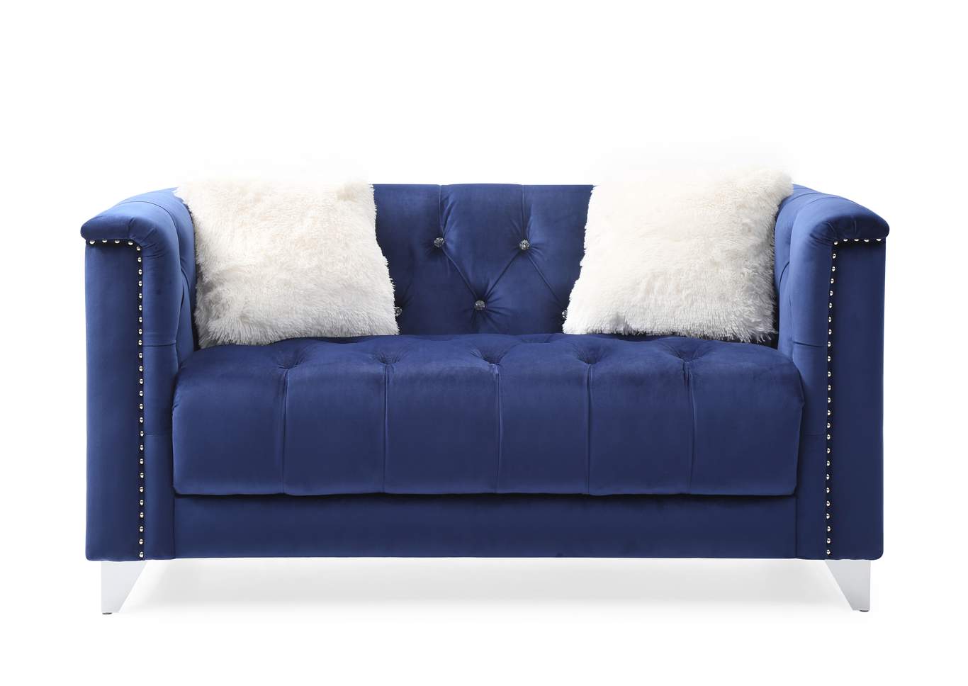 Russell Blue Loveseat image 1
