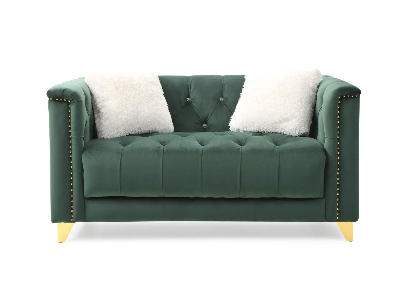 Russell Green Loveseat image 1