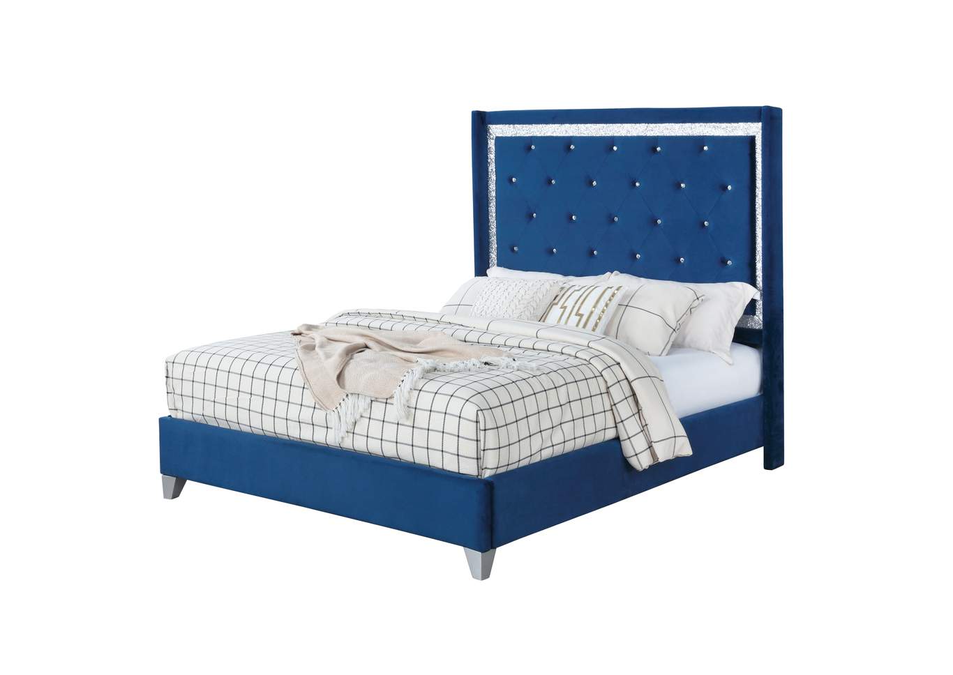 Sapphire Navy King Upholstered Bed image 1