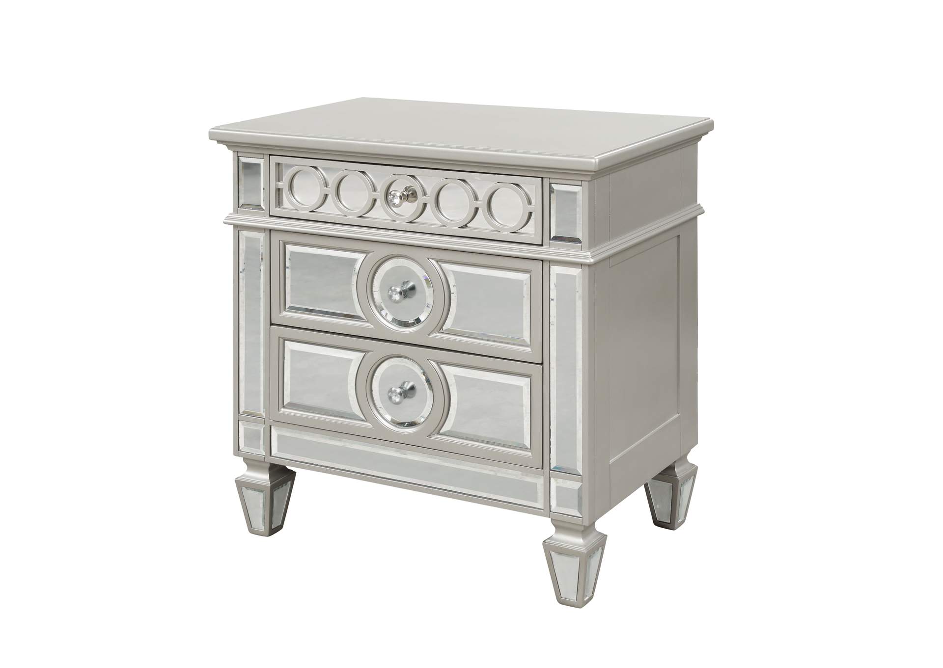 Symphony Silver Nightstand image 1