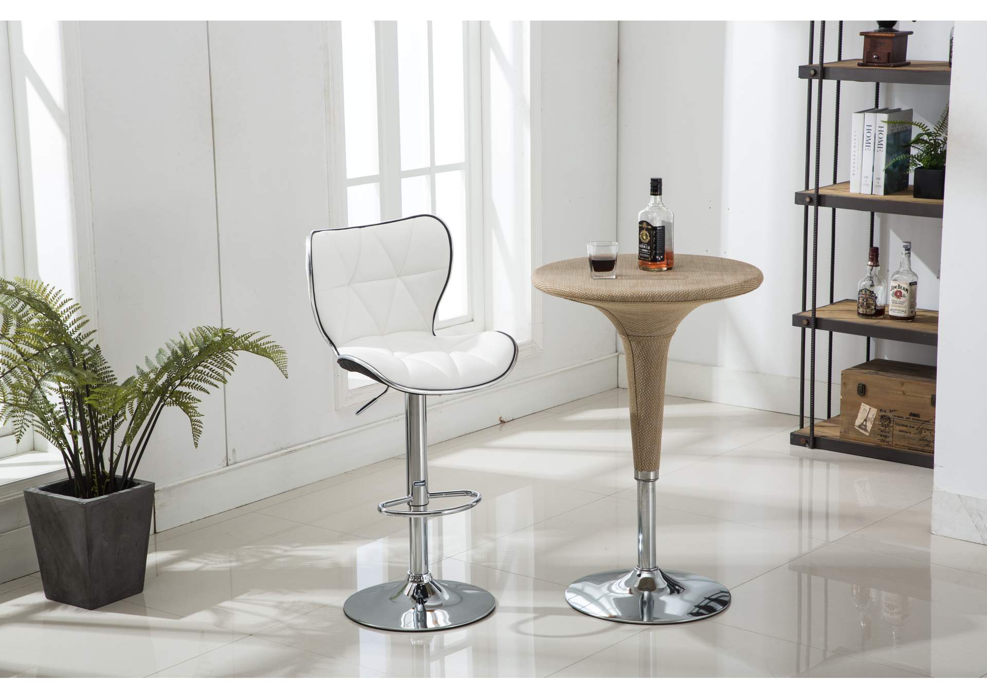 3401S White Bar Stool 2 In 1 Box image 1