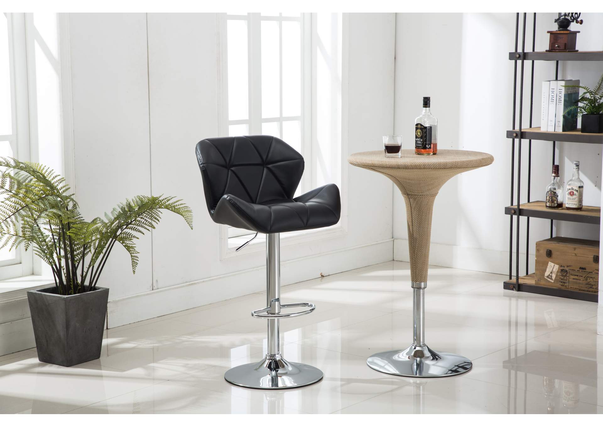 3408S Black Bar Stool 2 In 1 Box image 1
