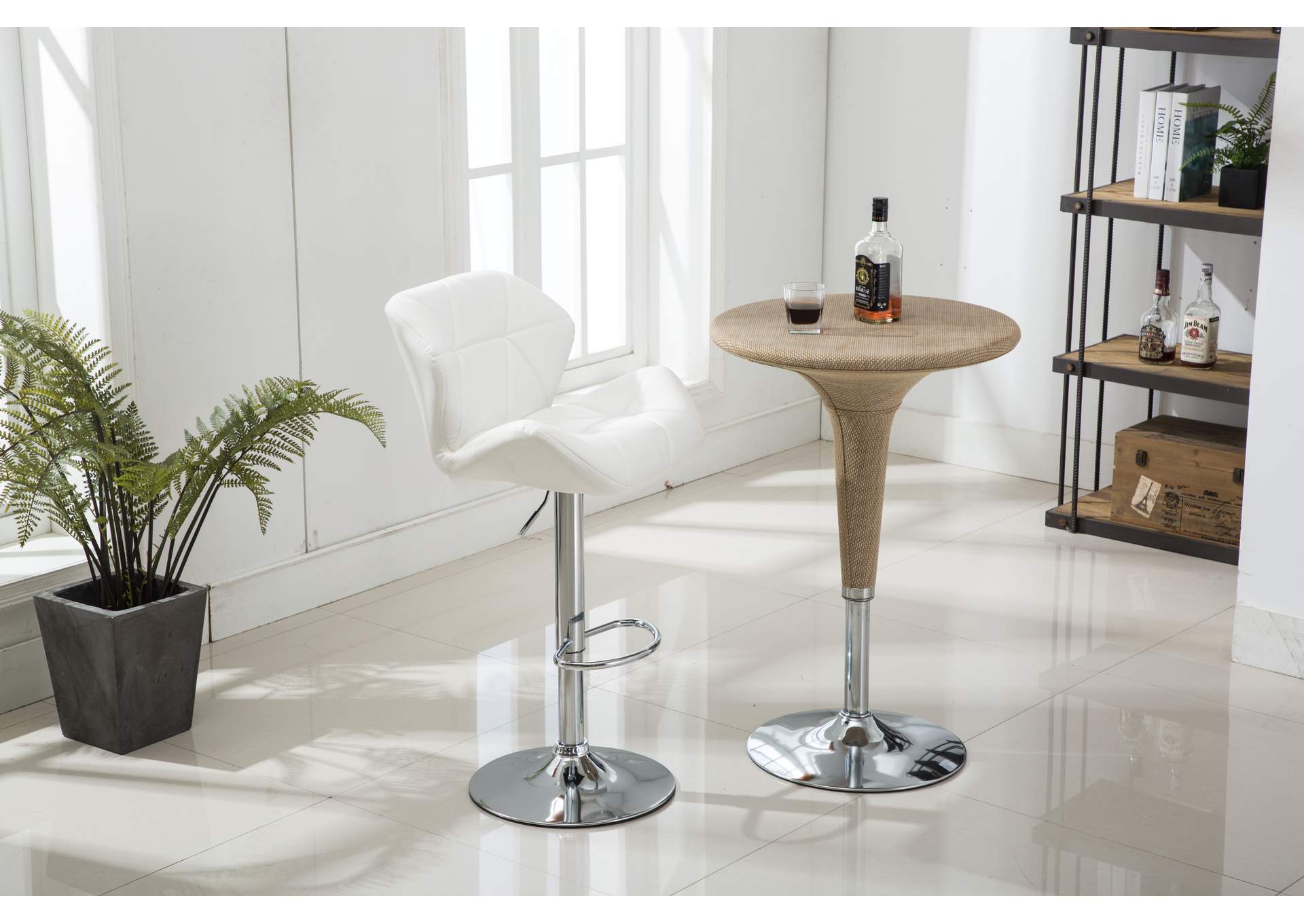 3408S White Bar Stool 2 In 1 Box image 1