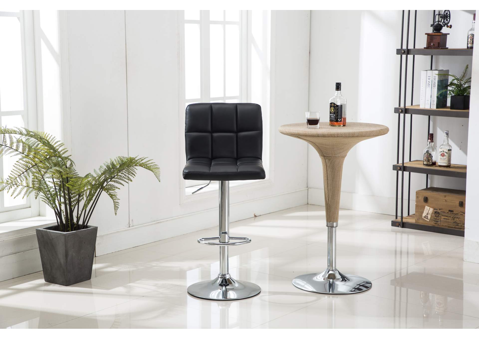3409S Black Bar Stool 2 In 1 Box image 1