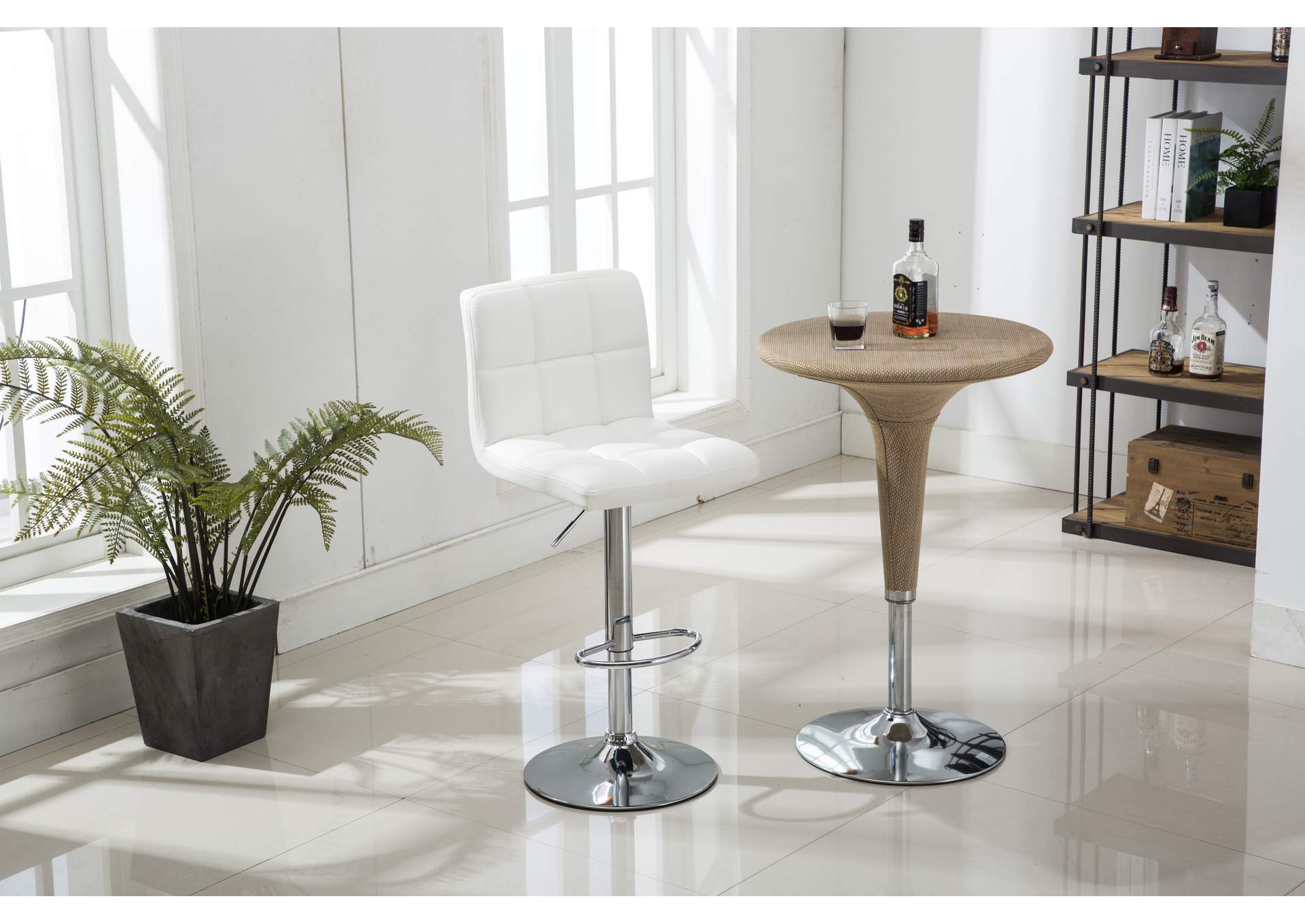 3409S White Bar Stool 2 In 1 Box image 1