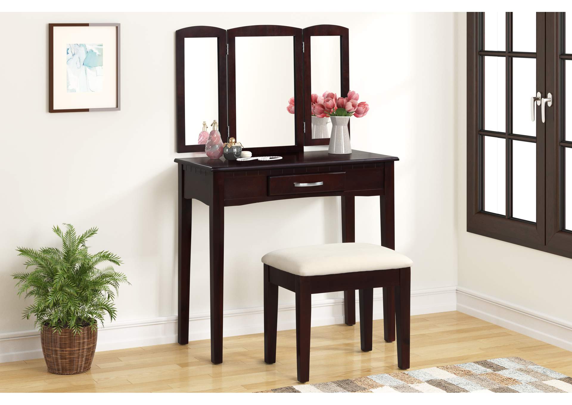 3429E Espresso Vanity image 1
