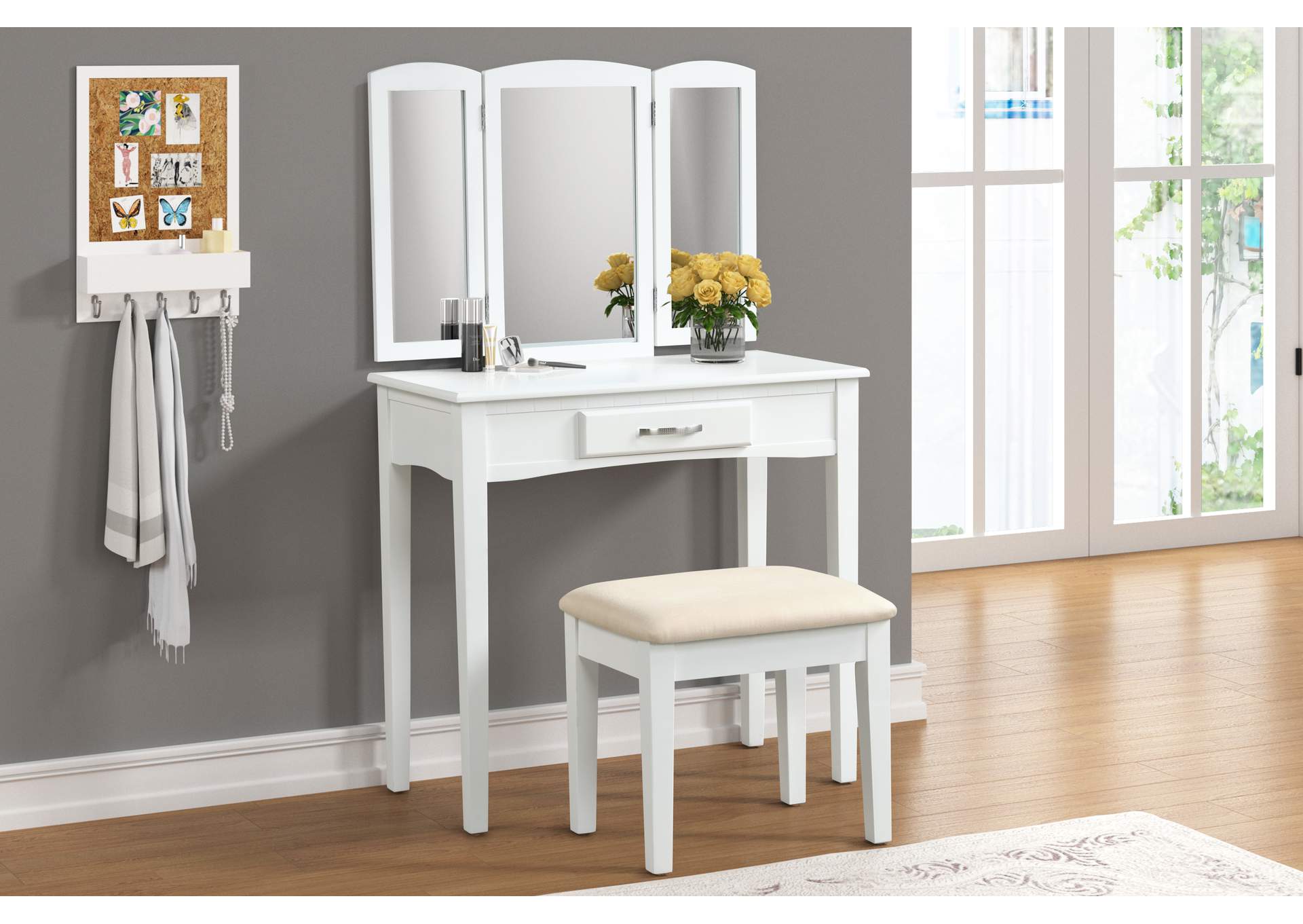 3429W White Vanity image 1