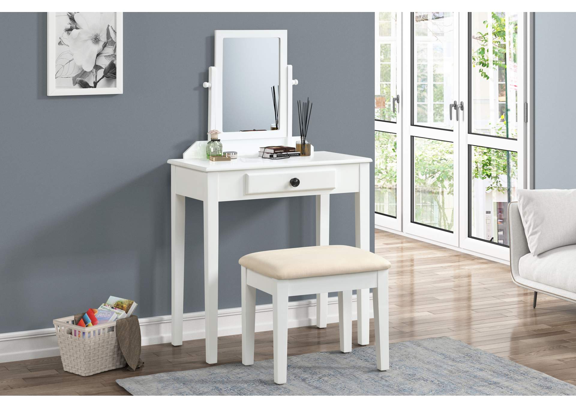 3430W White Vanity image 1