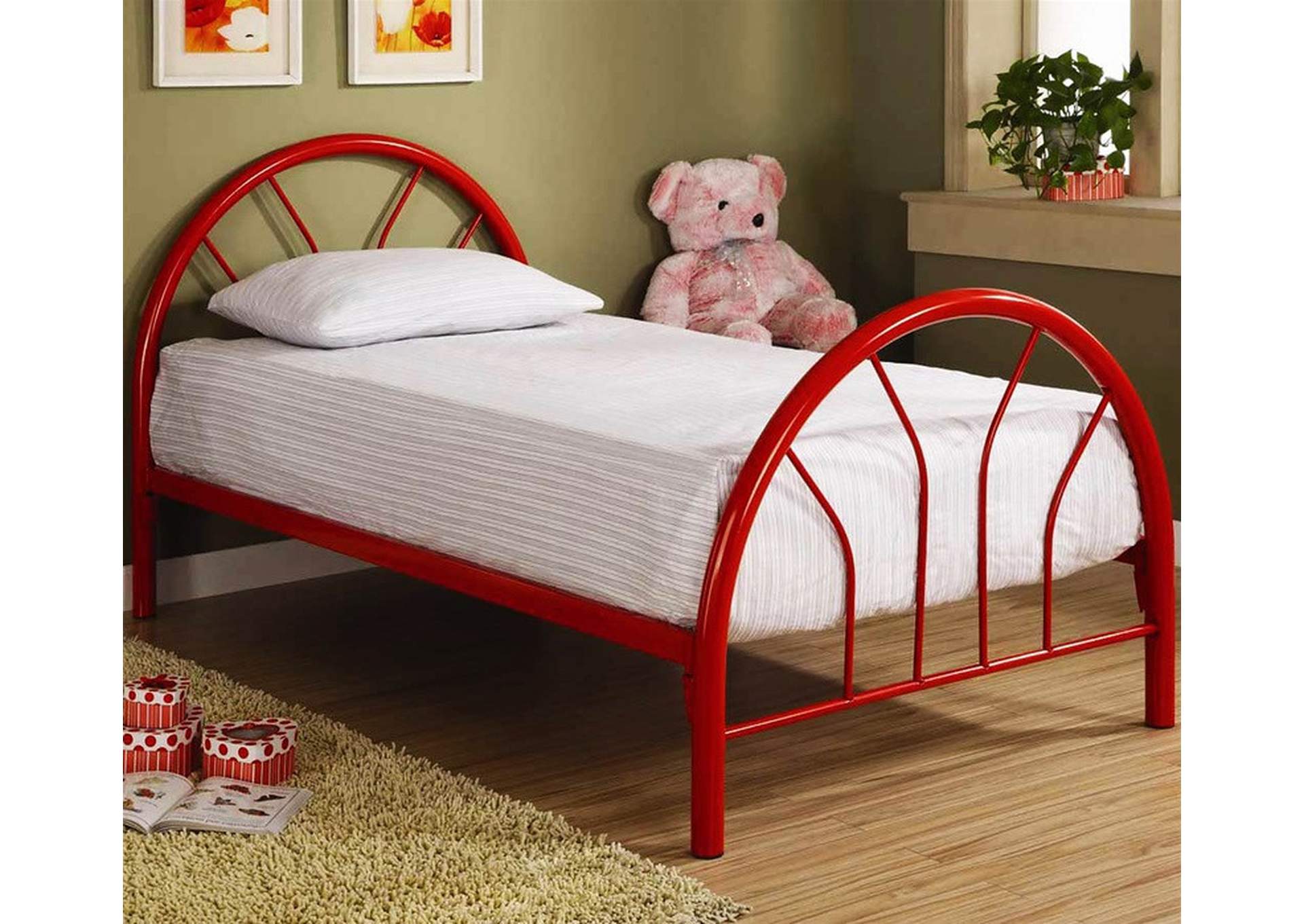 4461 Red Twin Size Bed image 1