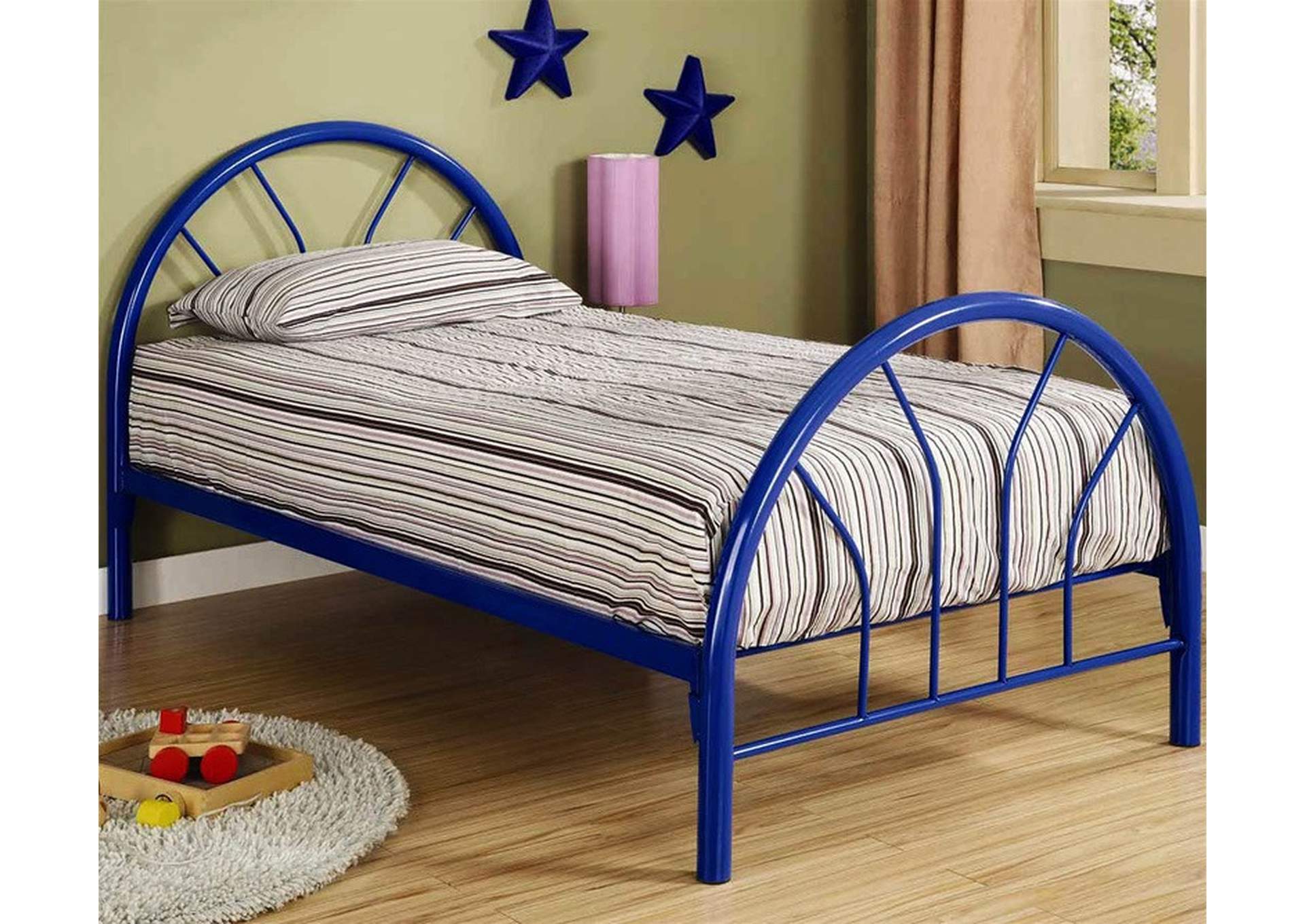 4461 Blue Twin Size Bed image 1