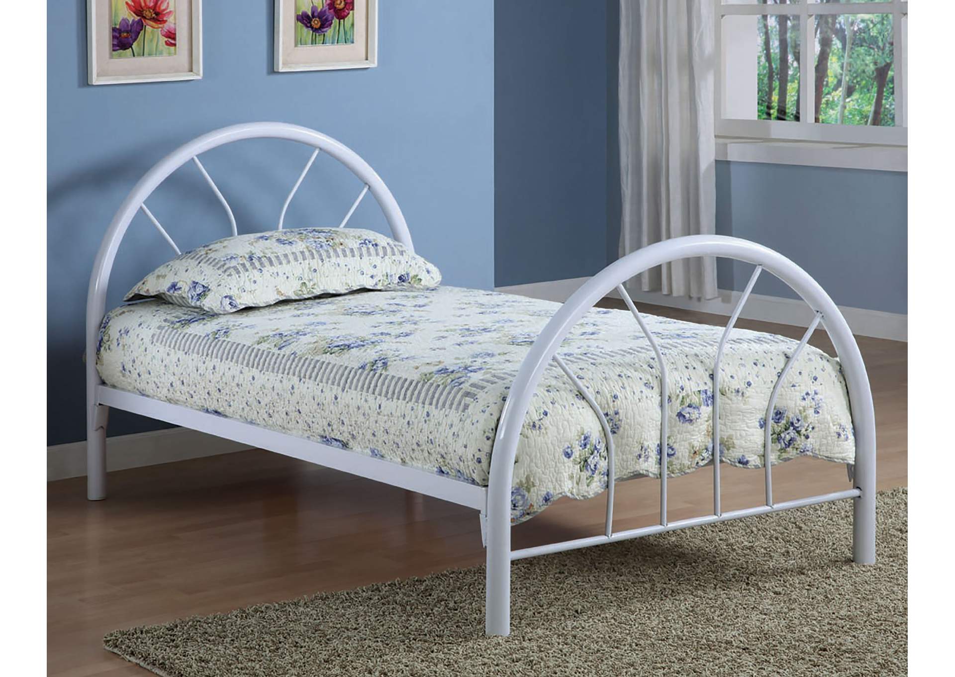 4461 White Twin Size Bed image 1