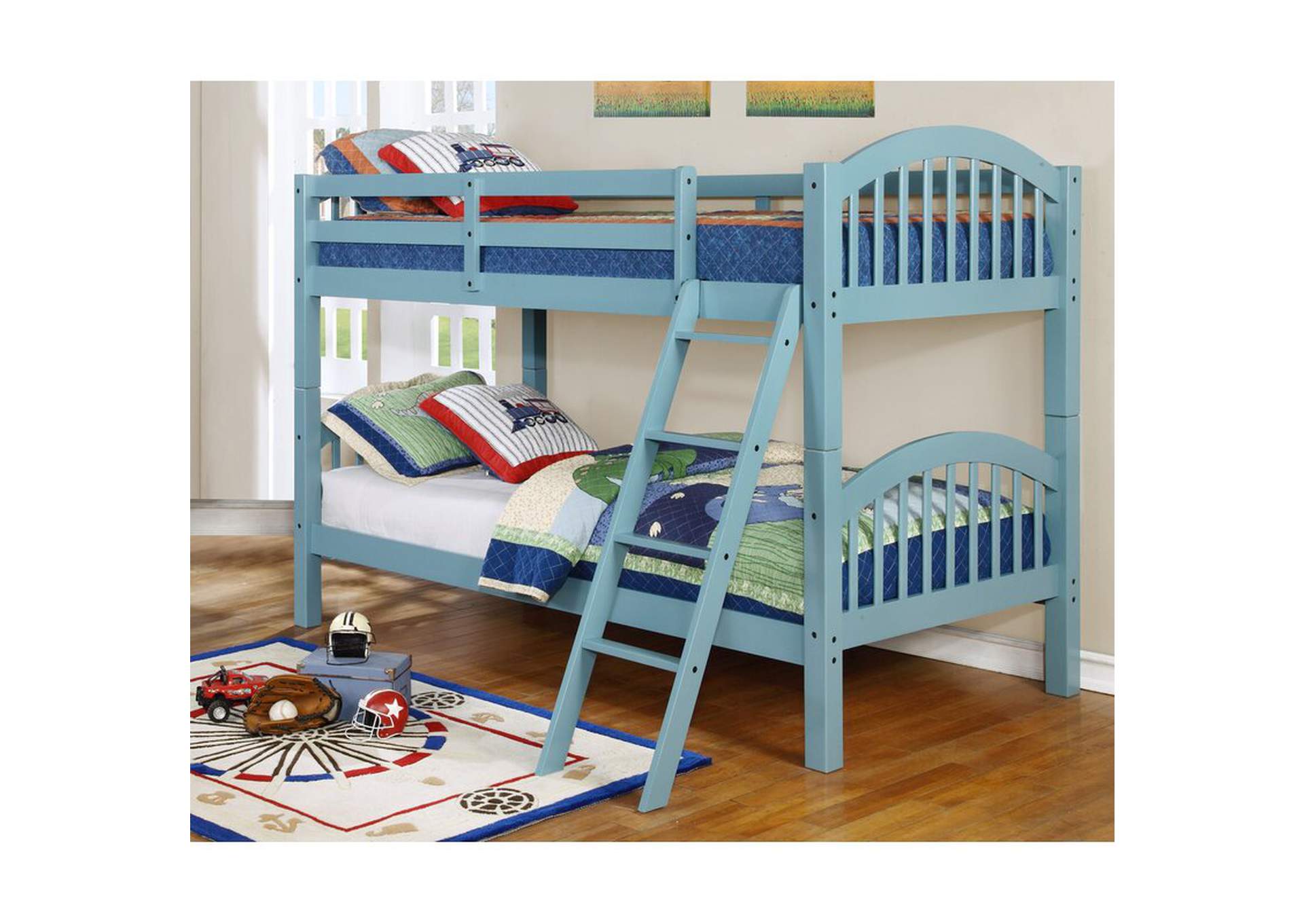 4472U Blue Twin - Twin Bunk Bed Box B image 1