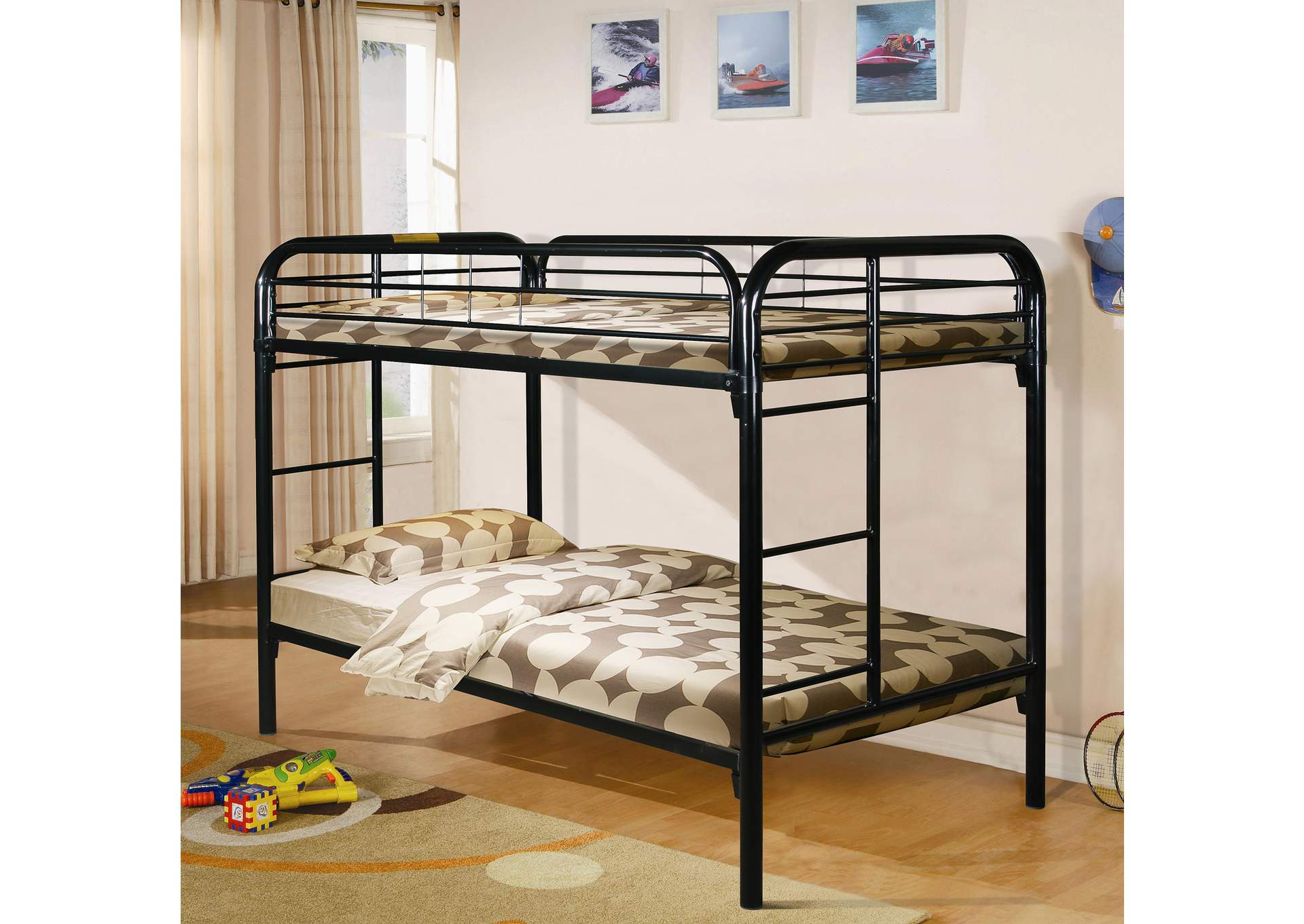 4484K Twin - Twin Bunk Bed Black image 1