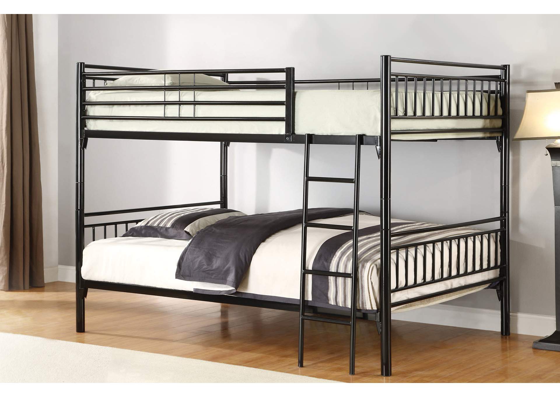 4496K Full - Full Bunk Bed Black image 1