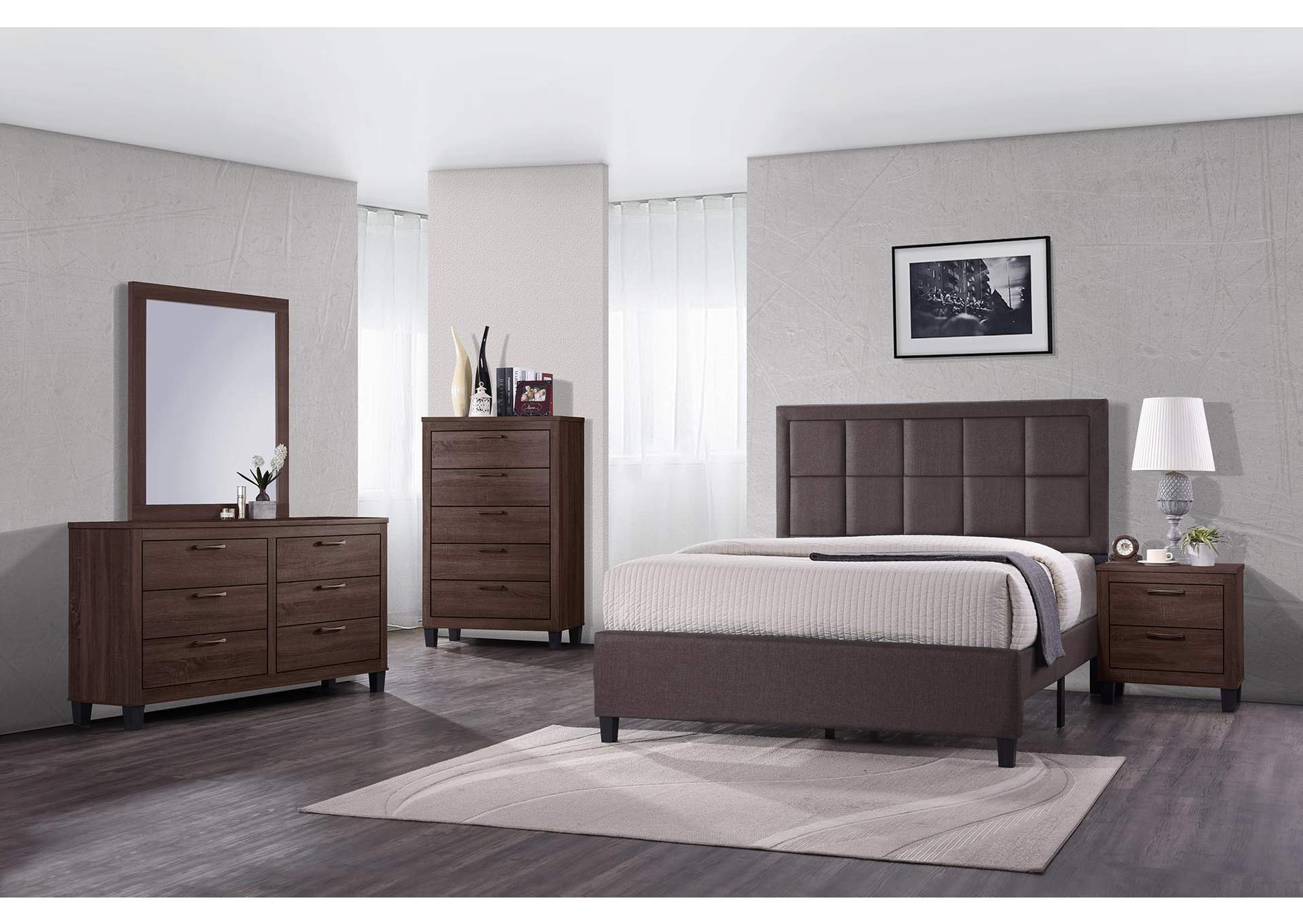 B085 Old Wood King Bed image 1