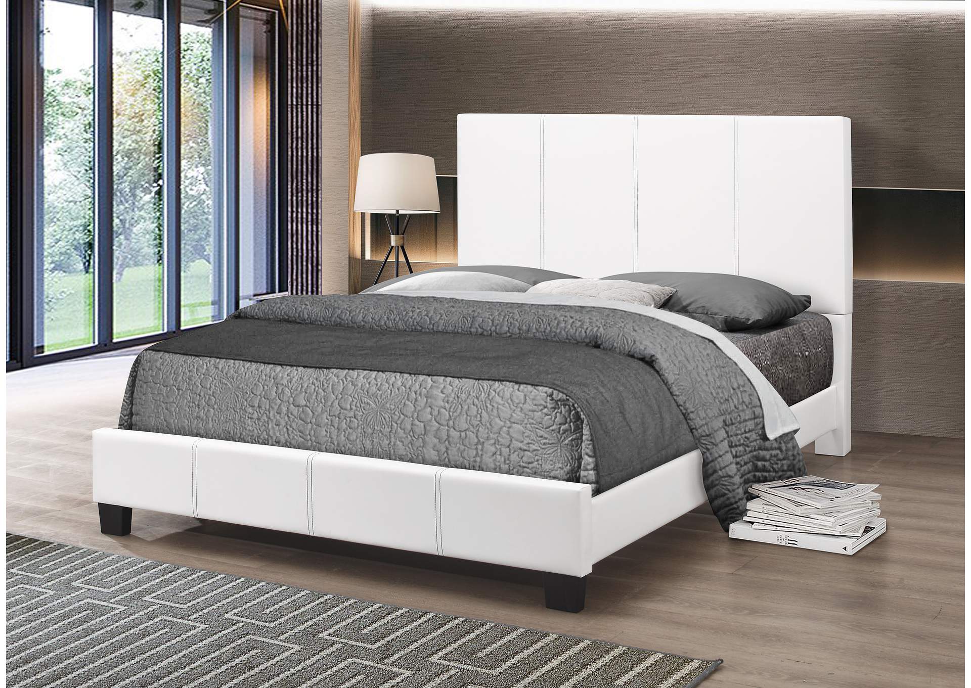B626W White Queen Bed All In One Box image 1