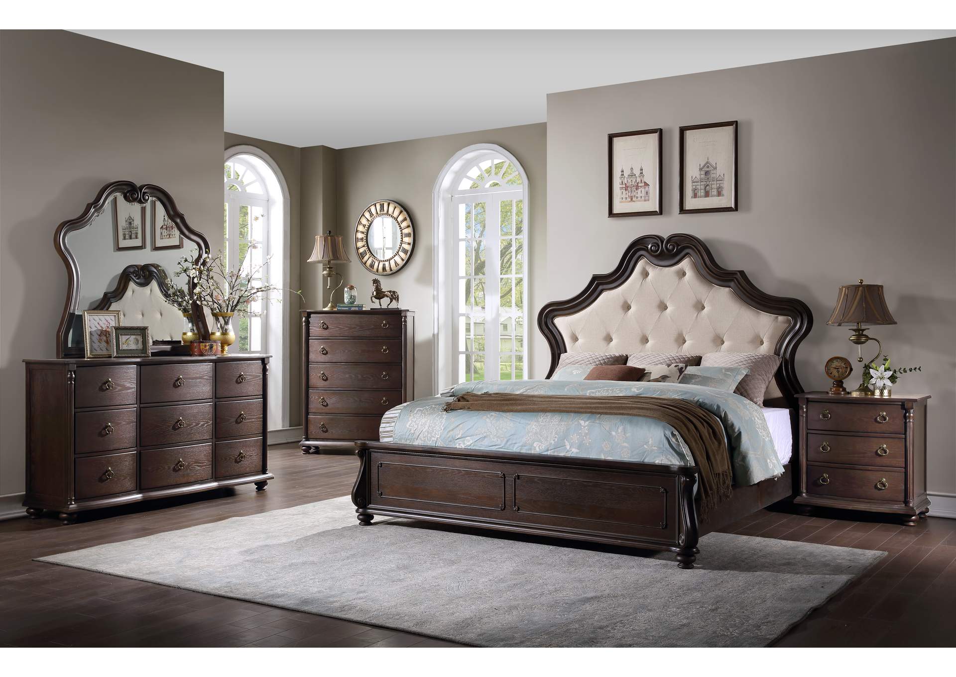 B717 5 Piece Queen Bedroom Set Q - D - M - N - C