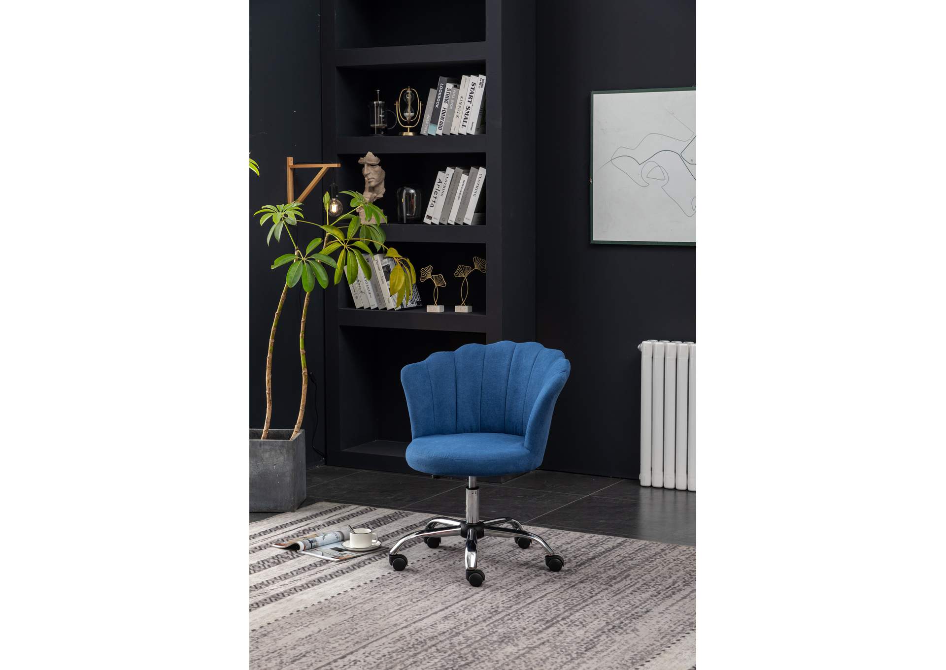 C007U Blue Velvet Lotus Chair image 1