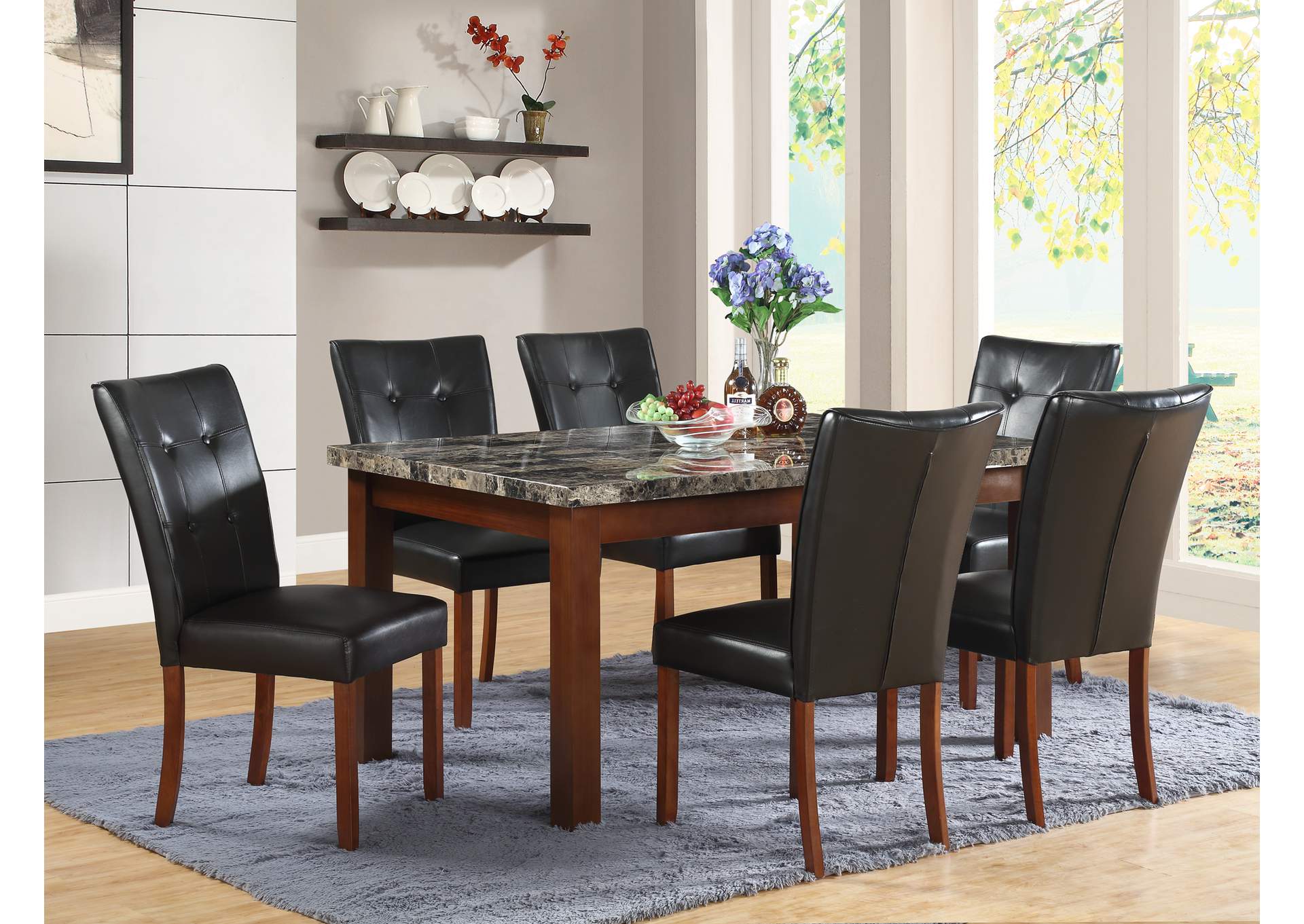3231 Black Pvc Parson Chair image 1