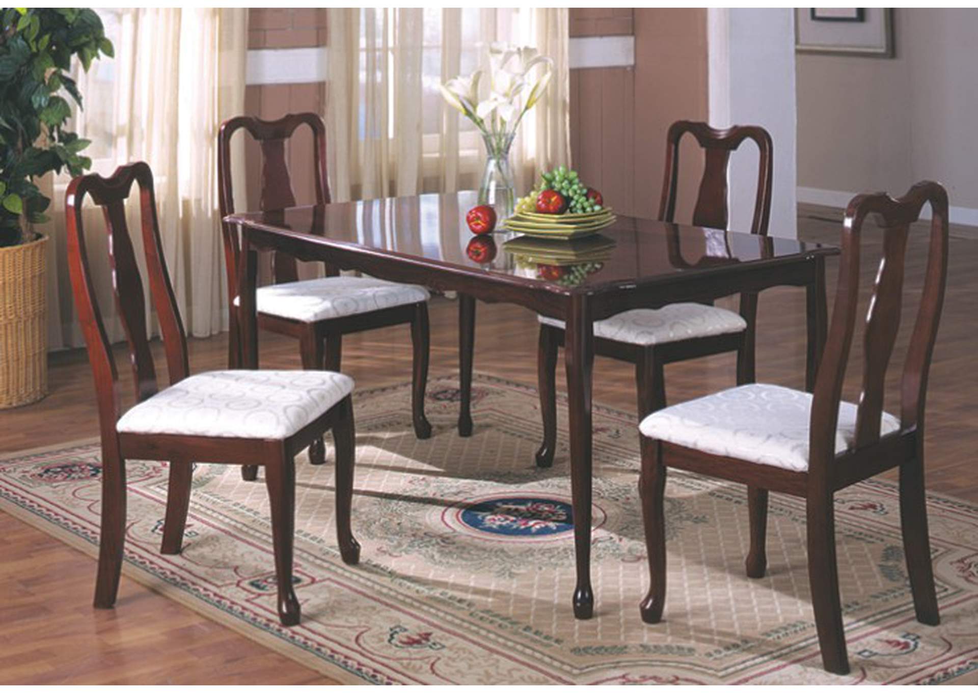D3336 5 Piece Cherry Queen Ann Dinette image 1